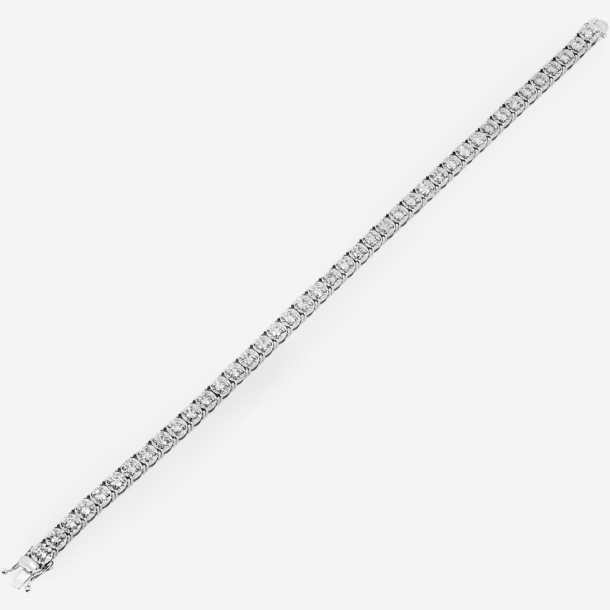 WHITE GOLD ILLUSION SET TENNIS BRACELET
