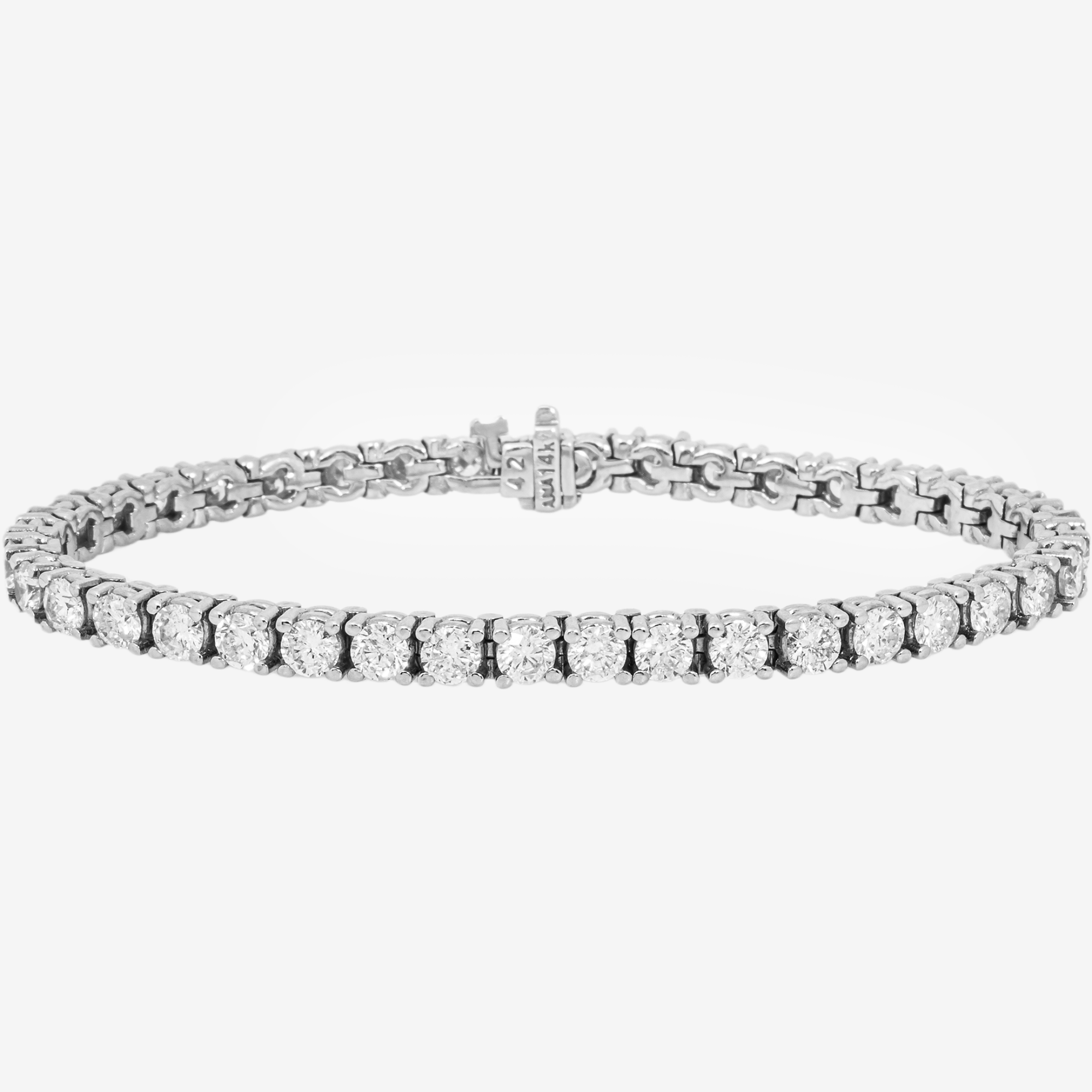 WHITE 25 POINTER 12CT TENNIS BRACELET