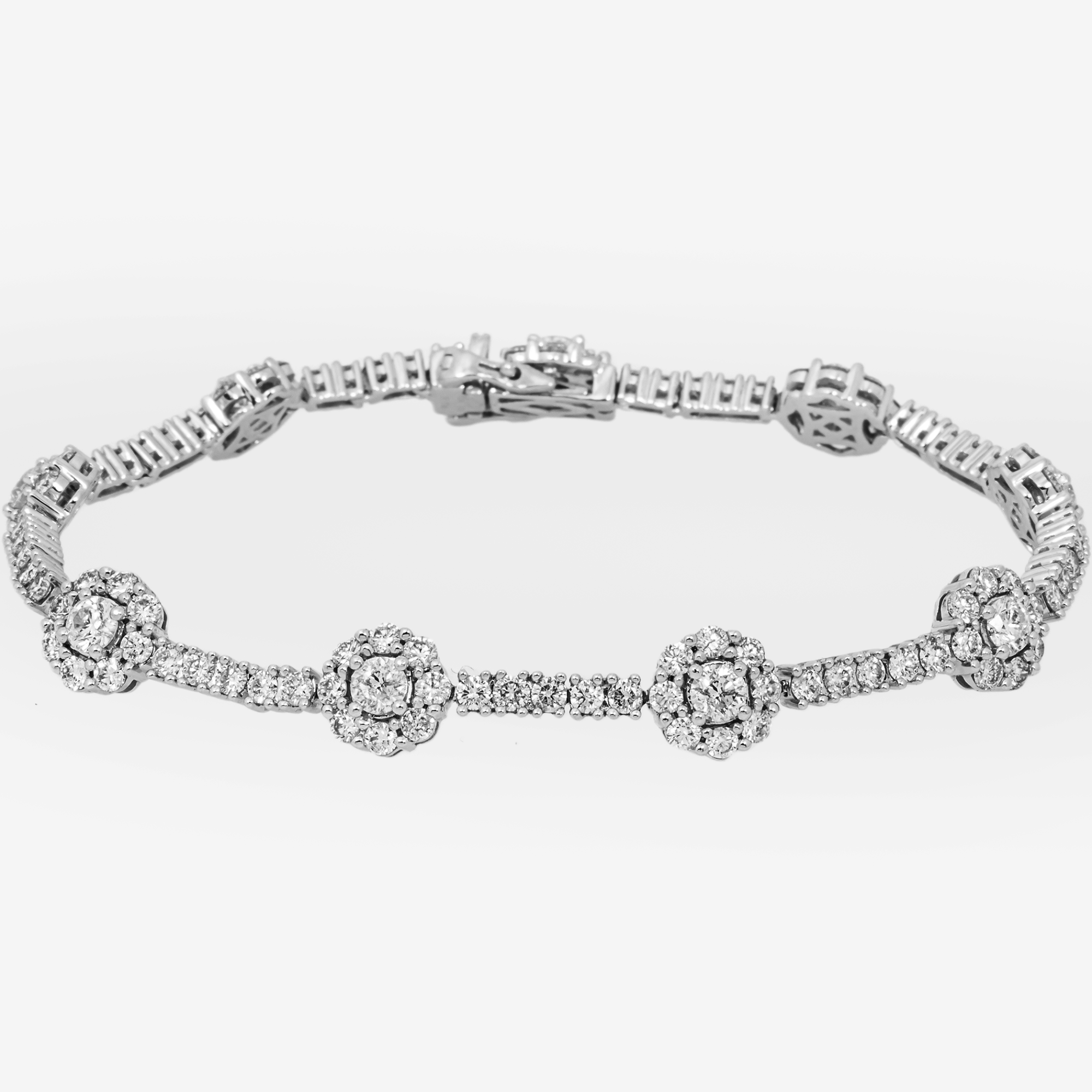 TENNIS X CLUSTER DIAMOND LINK