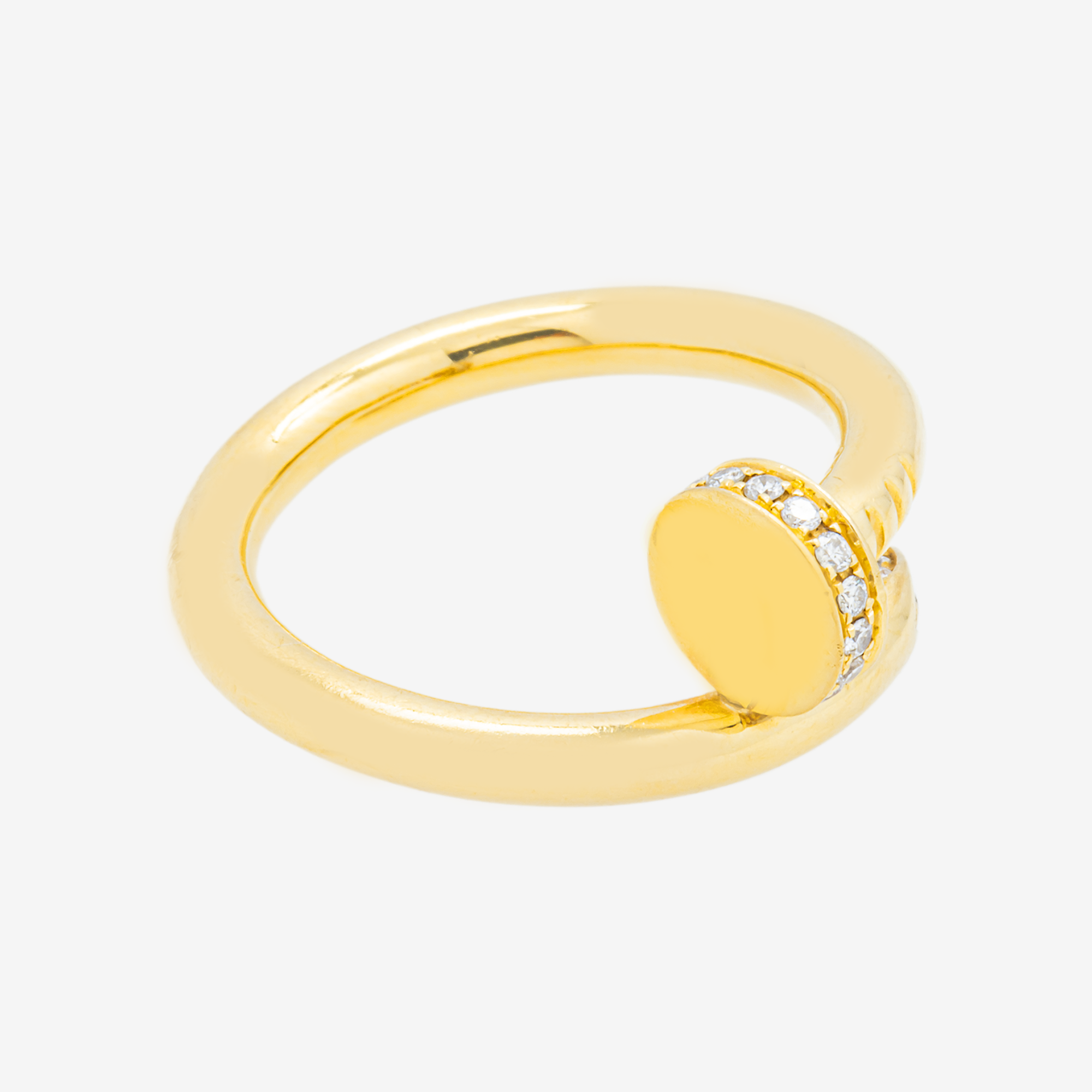 18K WRAP AROUND NAIL RING IN YG