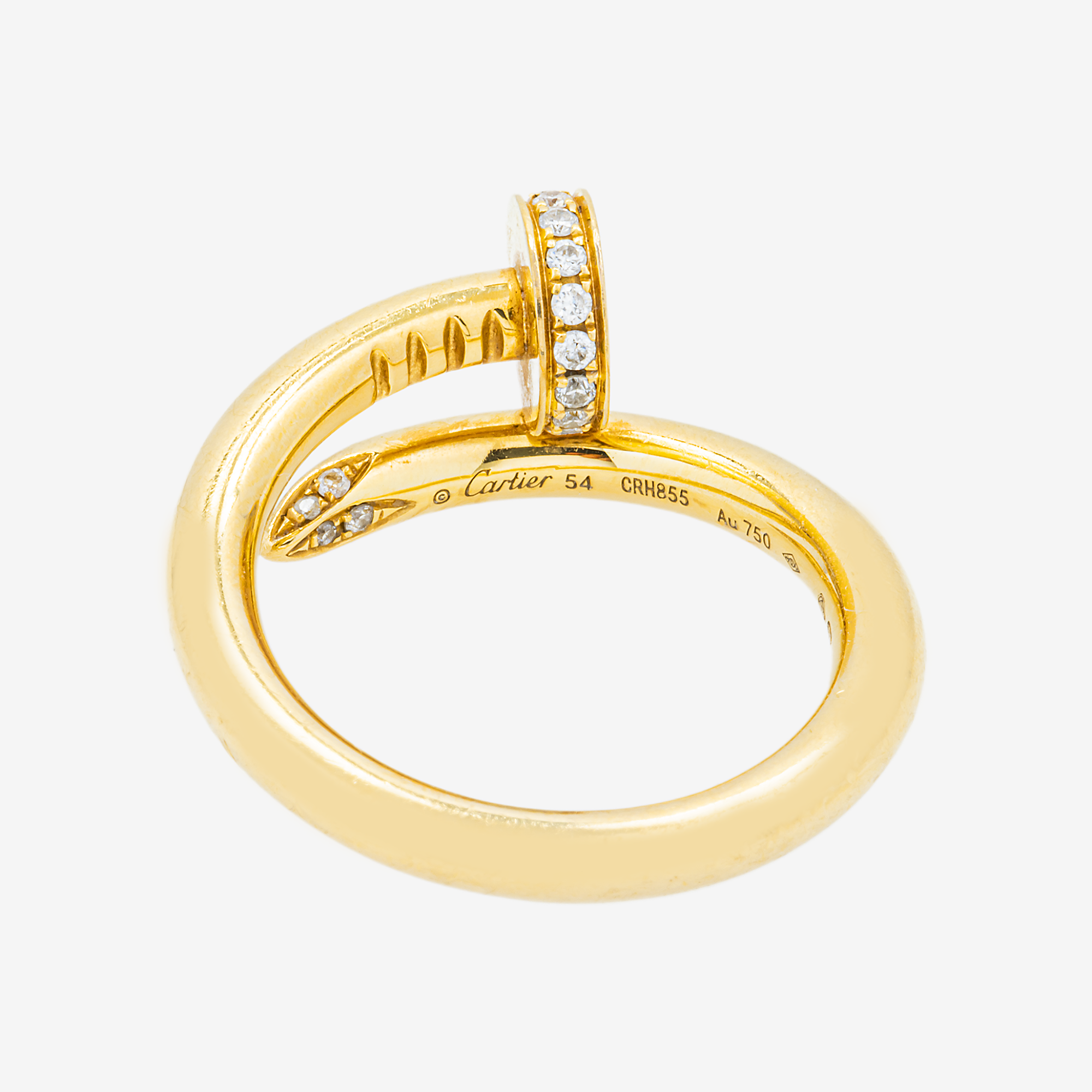 18K WRAP AROUND NAIL RING IN YG