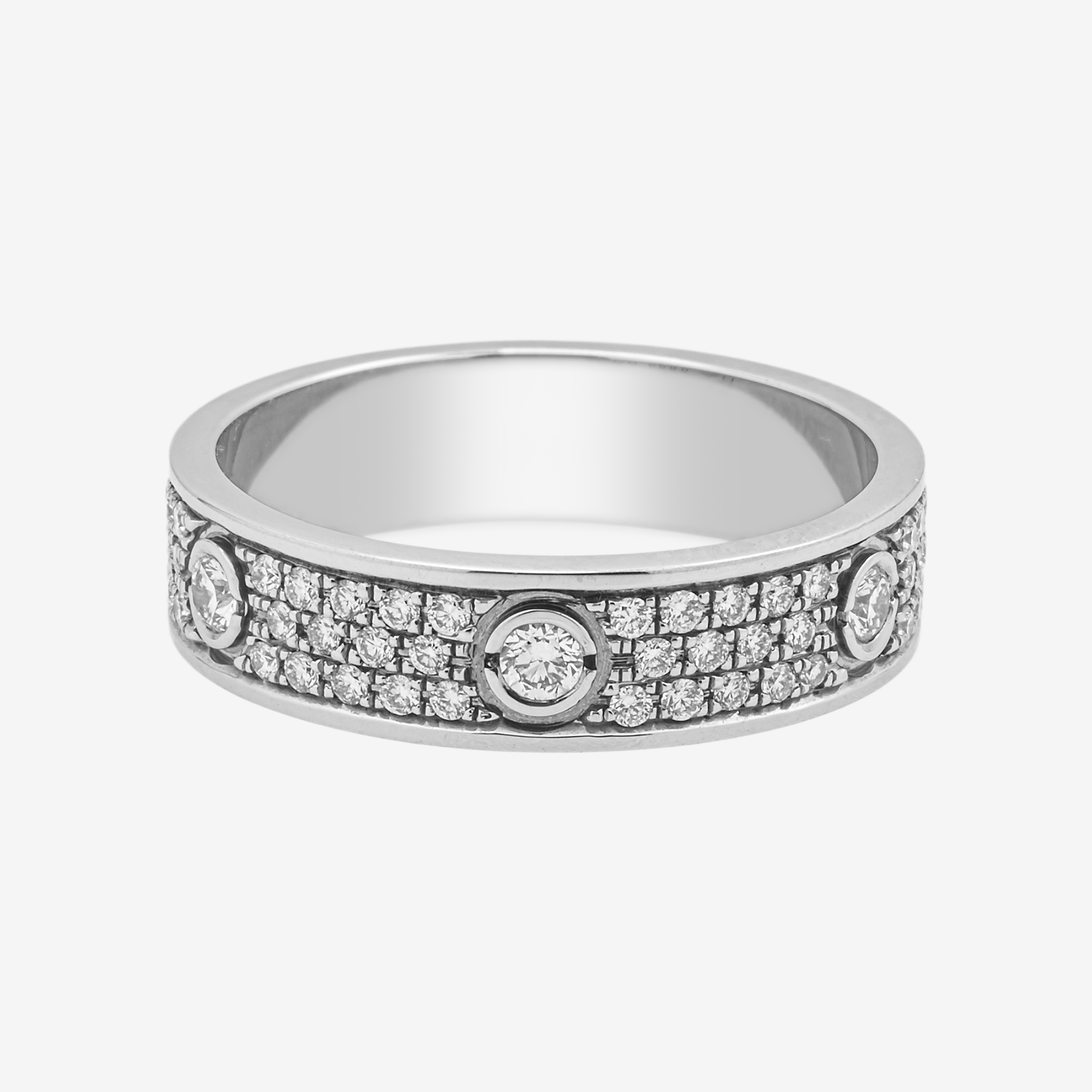 18K CARTIER DIAMOND RING IN WG