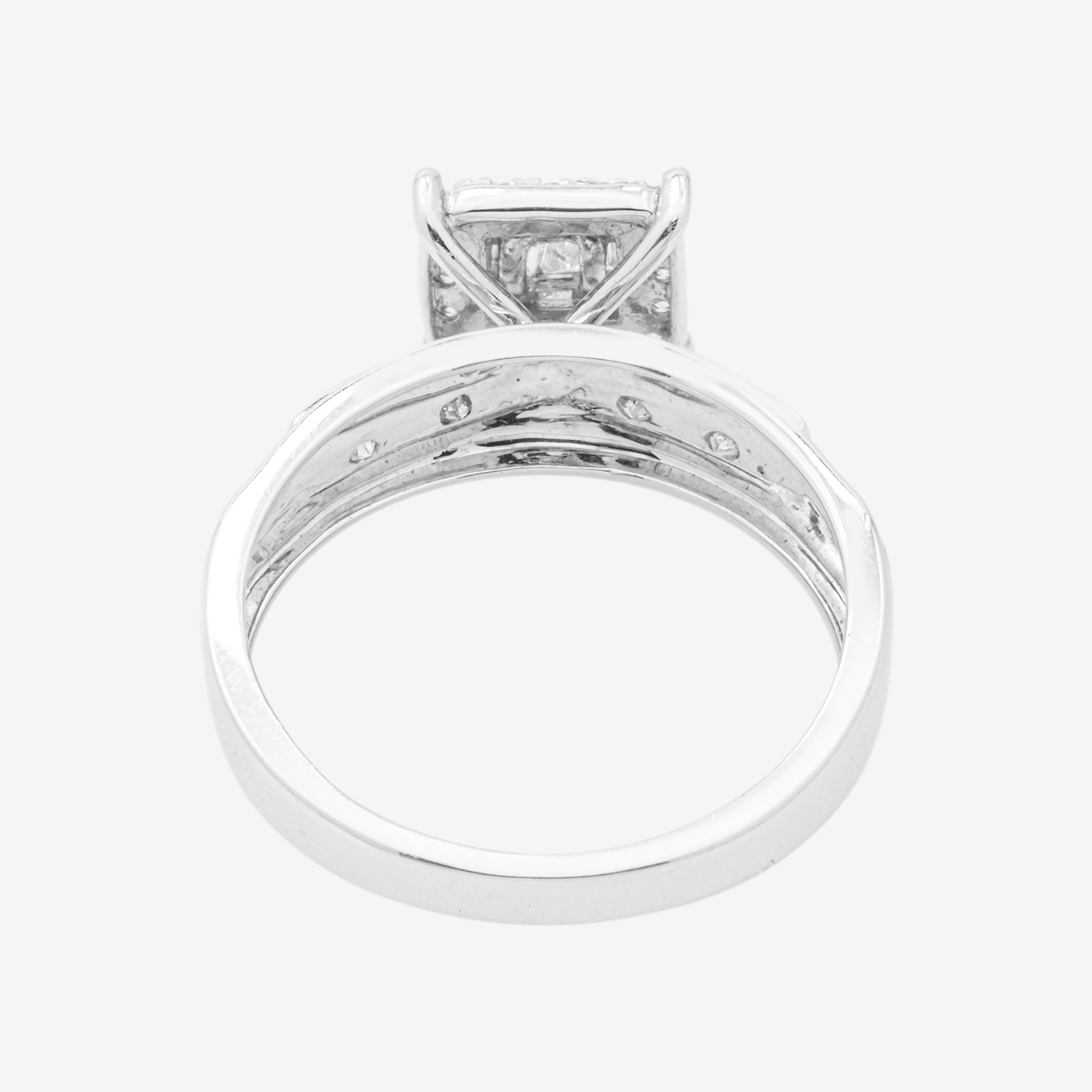 DIAMOND SQUARE WITH A CHANEL SET BAND IN WG 1.15 CT DIAMONDS