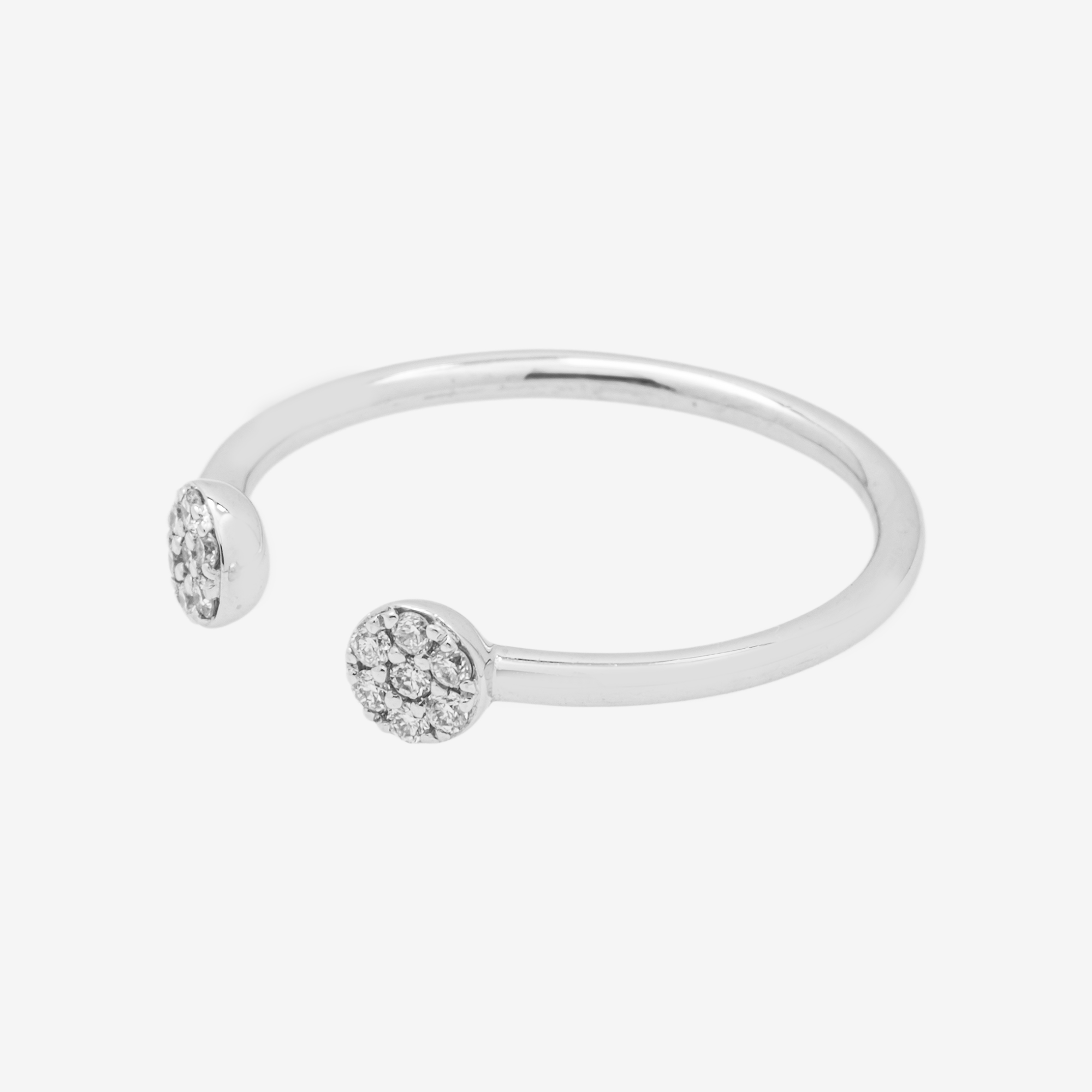 DOUBLE CIRCLE DIAMOND RING IN WG 1.15 CT DIAMONDS
