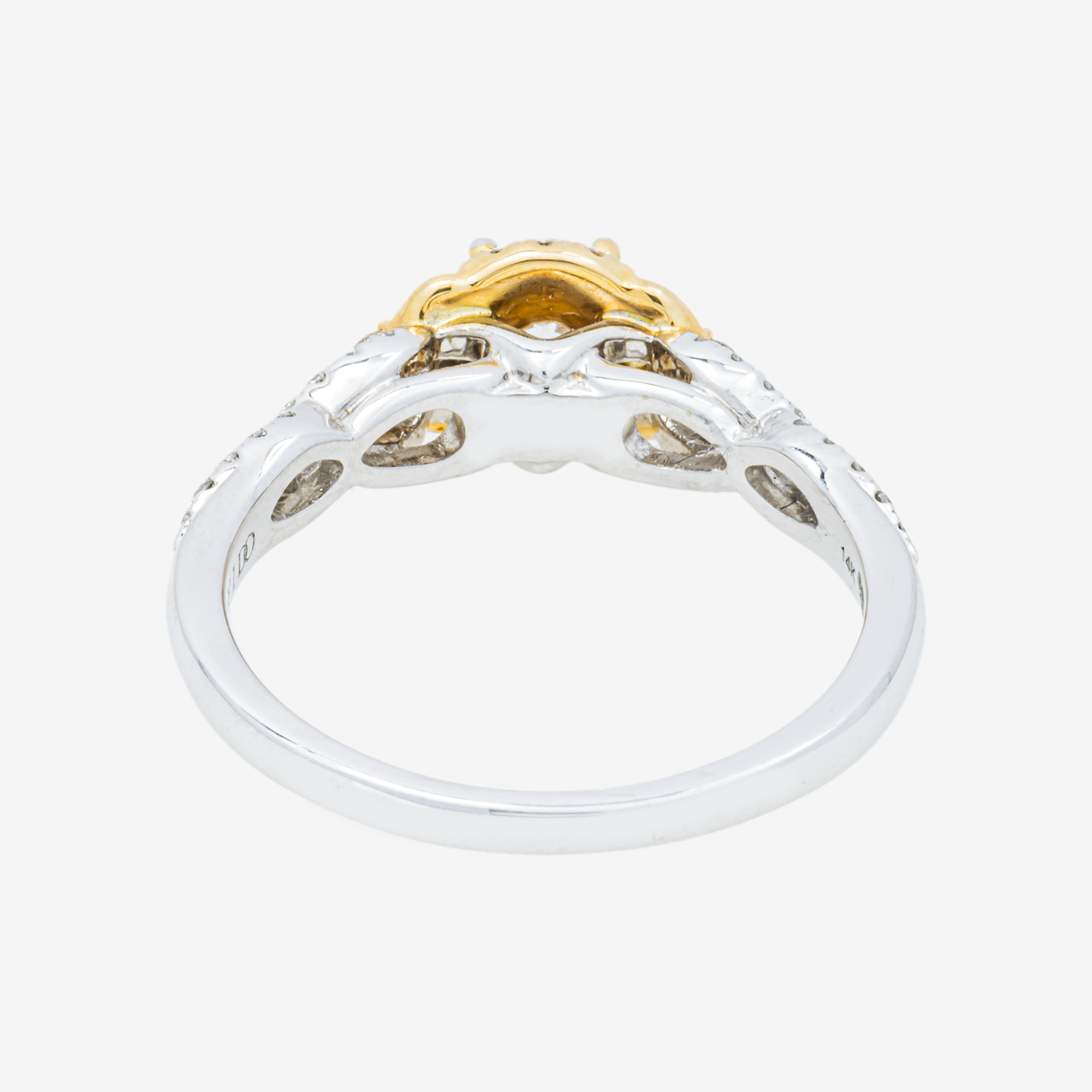 TWO TONE DIAMOND RING IN WG/YG .85CT DIAMONDS