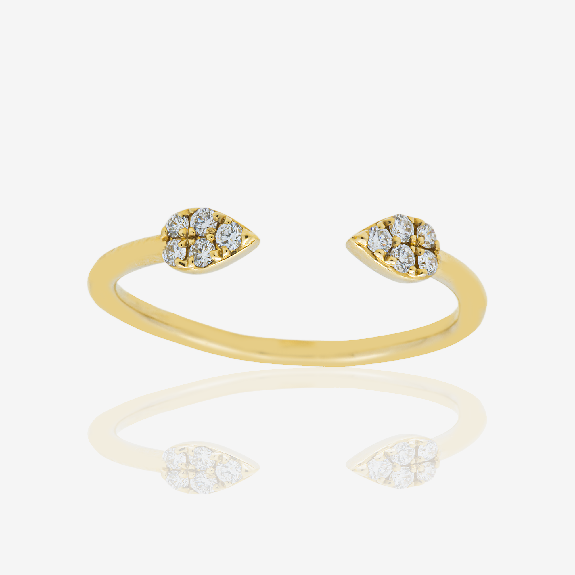 10K ARROW DIAMOND RING IN YG 1.15 CT DIAMONDS