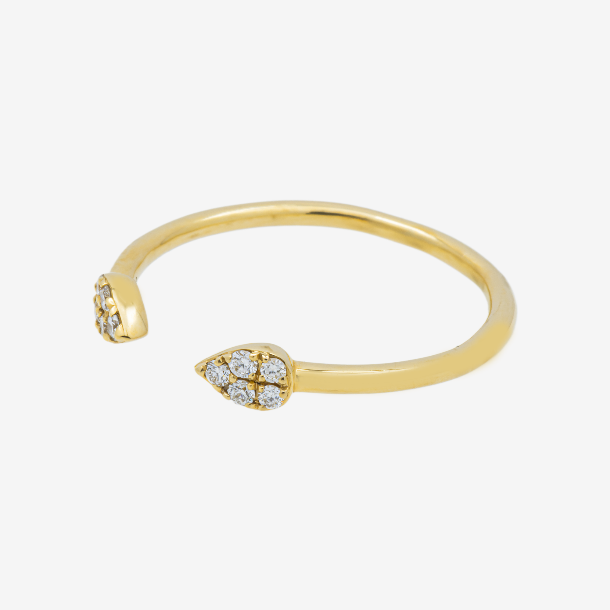 10K ARROW DIAMOND RING IN YG 1.15 CT DIAMONDS
