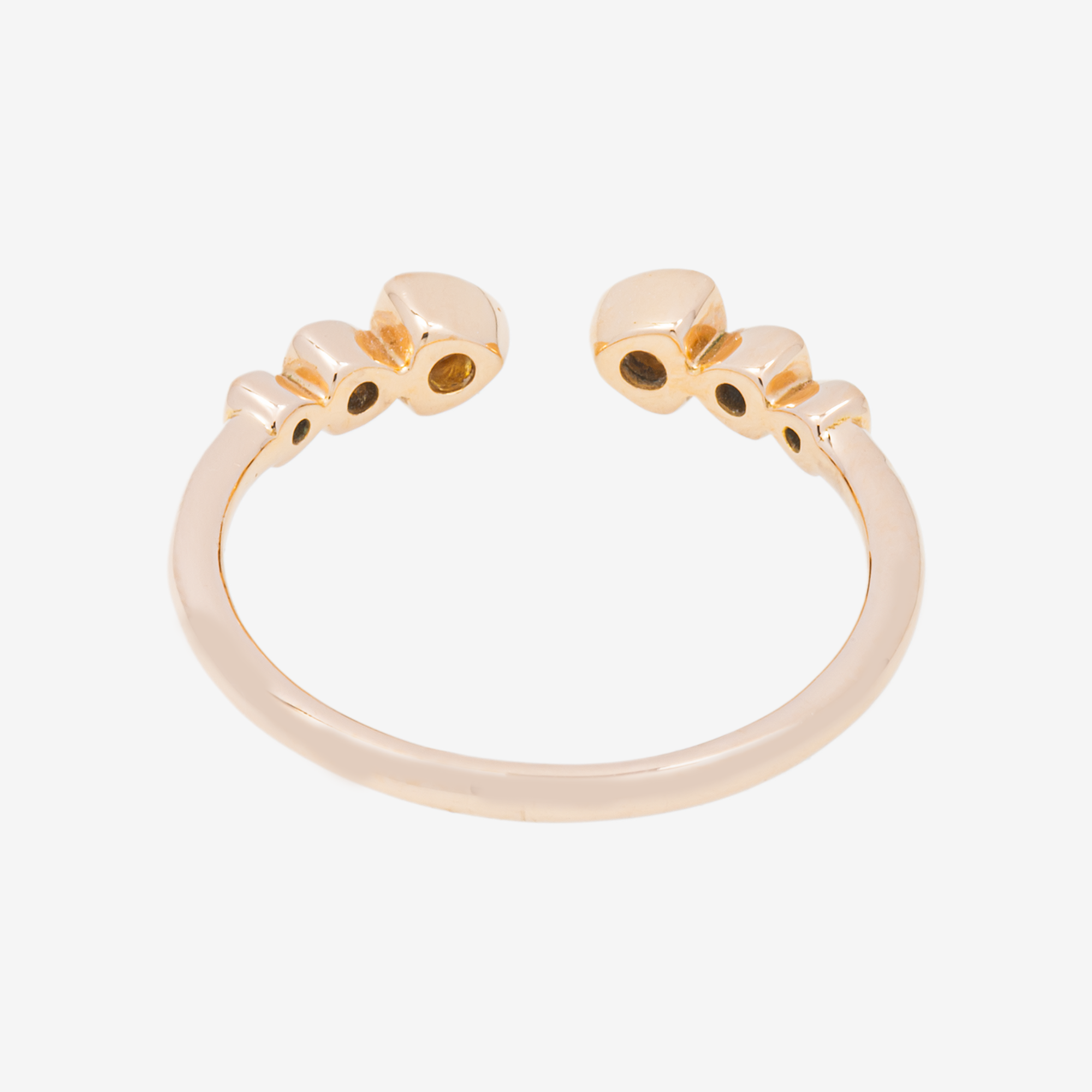 14K BEZEL SET STATION BAND RING IN RG 1.6 CT DIAMONDS