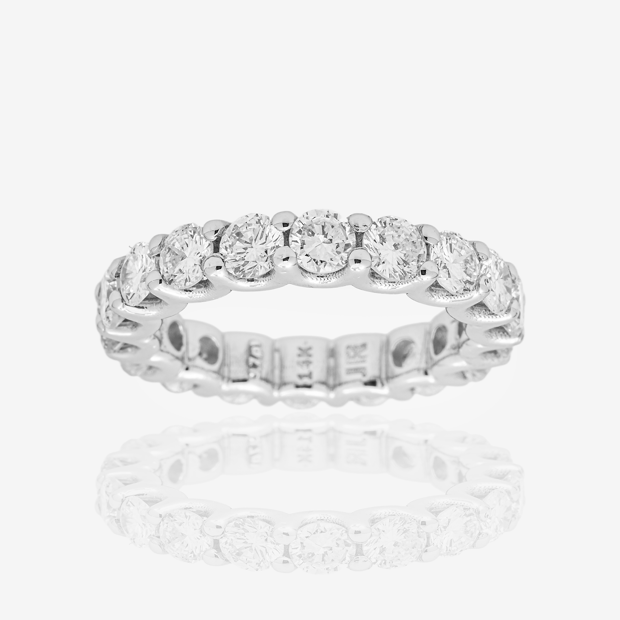 14K ETERNITY RING IN WG 2.57 CT DIAMONDS