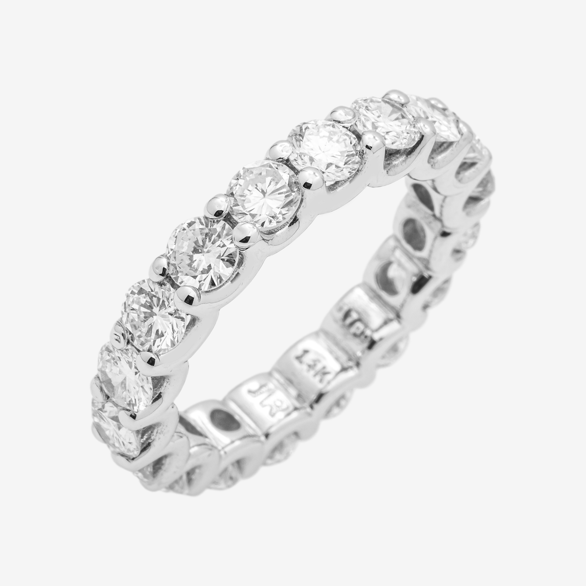 14K ETERNITY RING IN WG 2.57 CT DIAMONDS