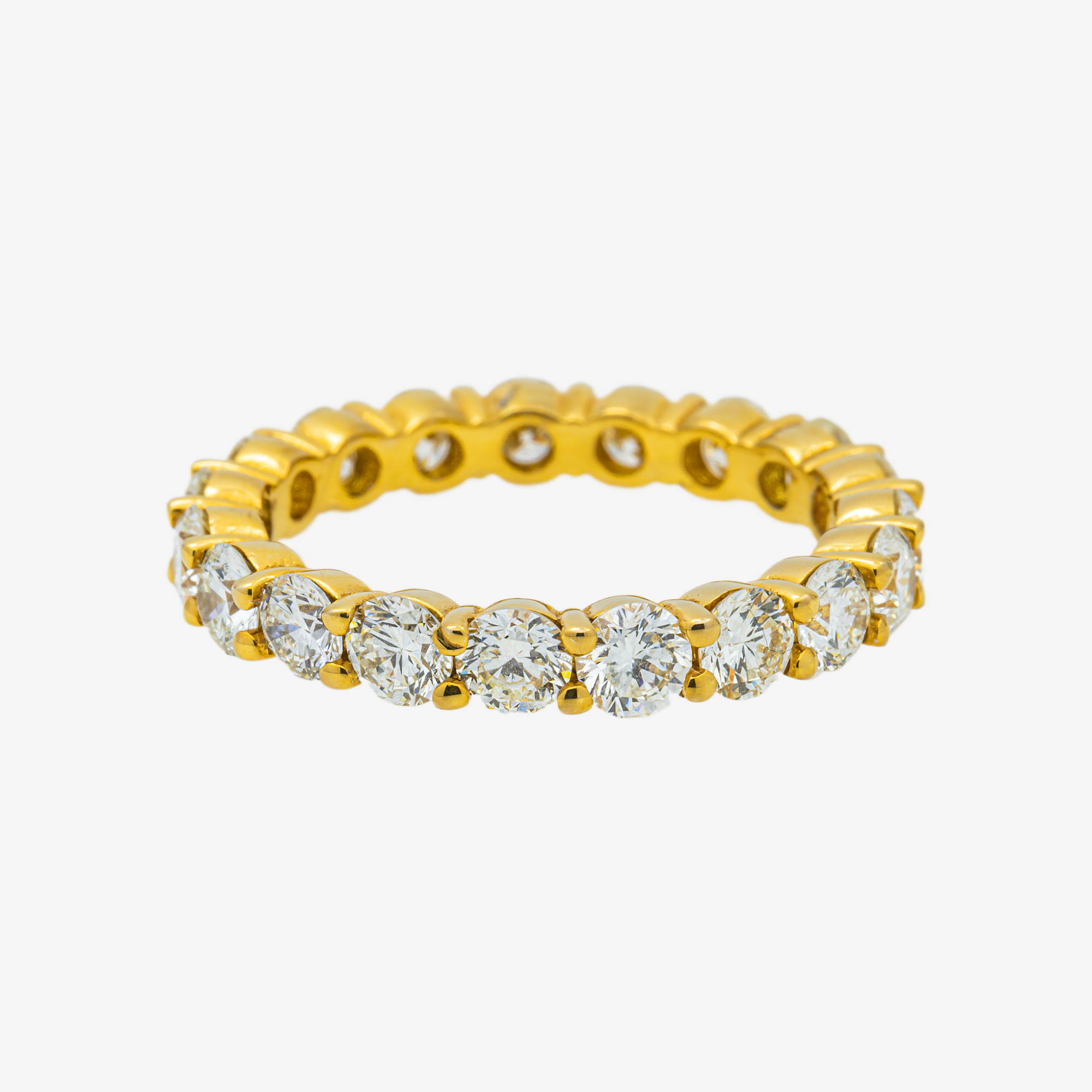 ETERNITY RING IN YG 2.4 CT DIAMONDS
