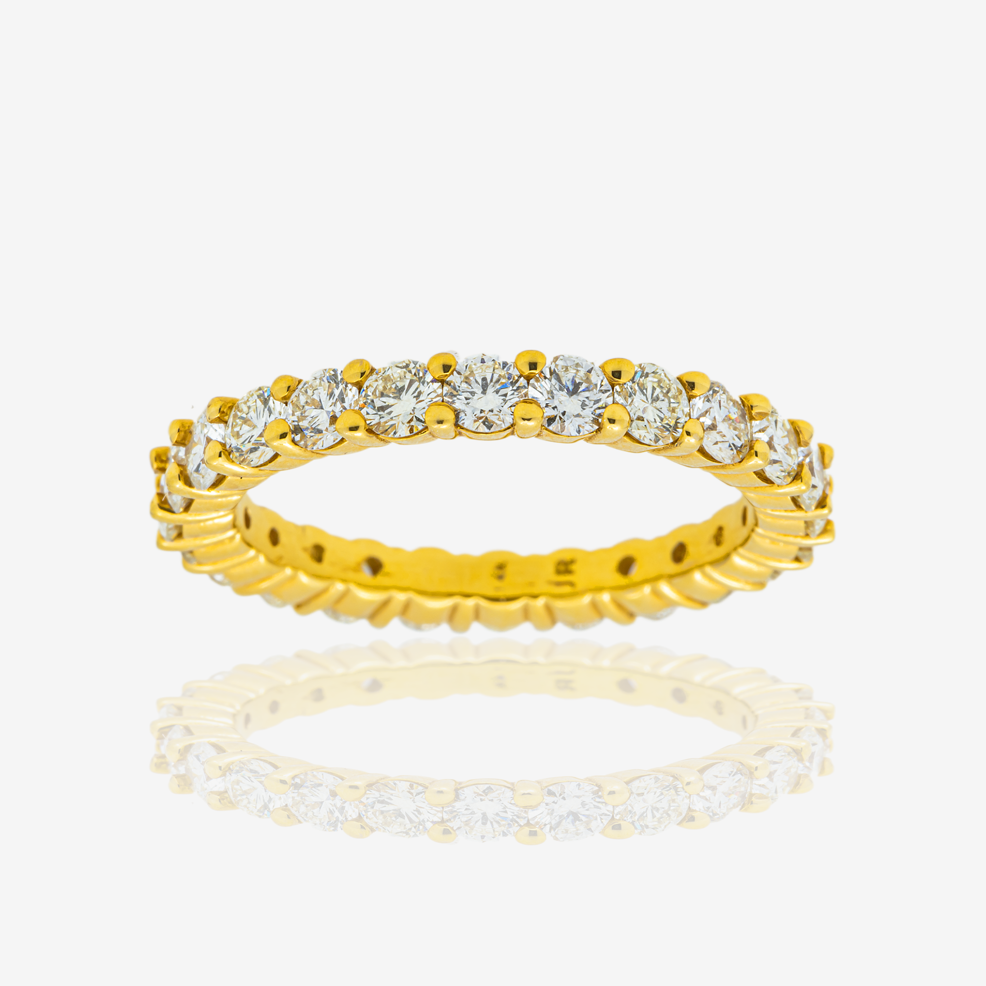 14K ETERNITY RING IN YG 2.1 CT DIAMONDS