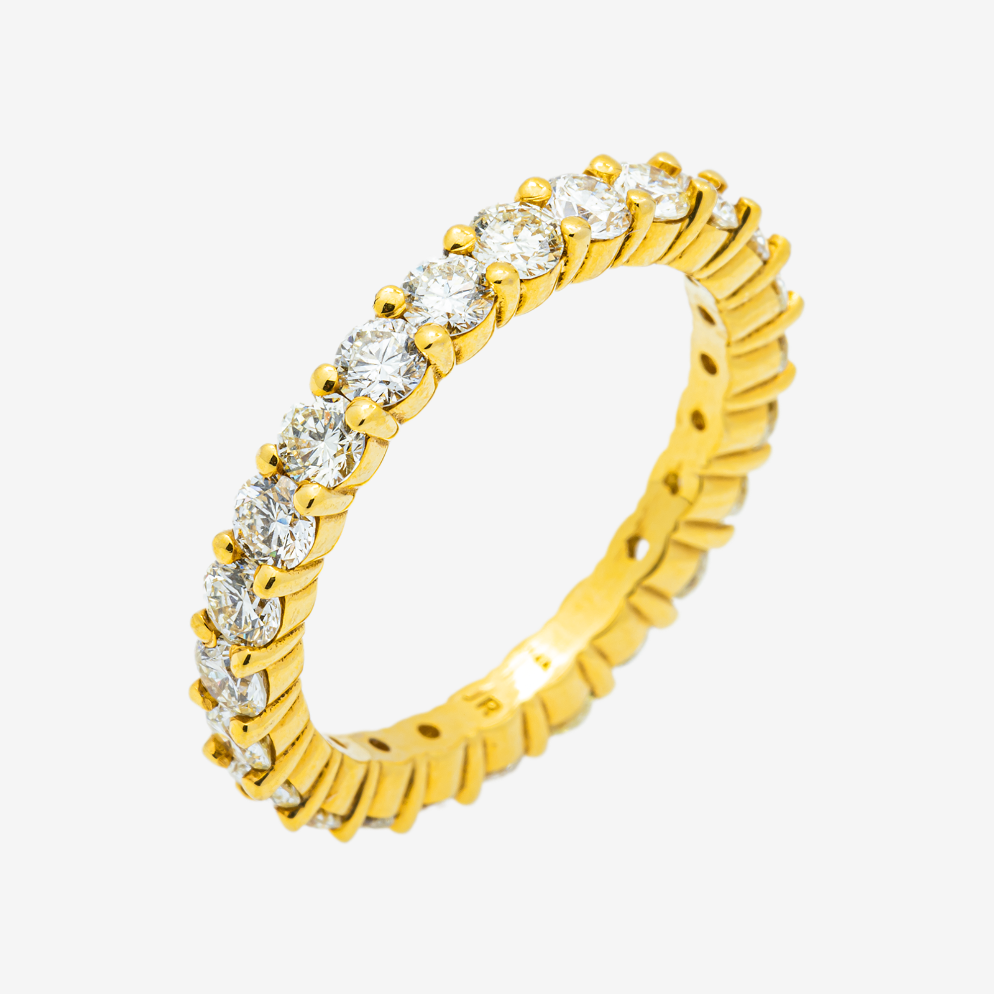14K ETERNITY RING IN YG 2.1 CT DIAMONDS