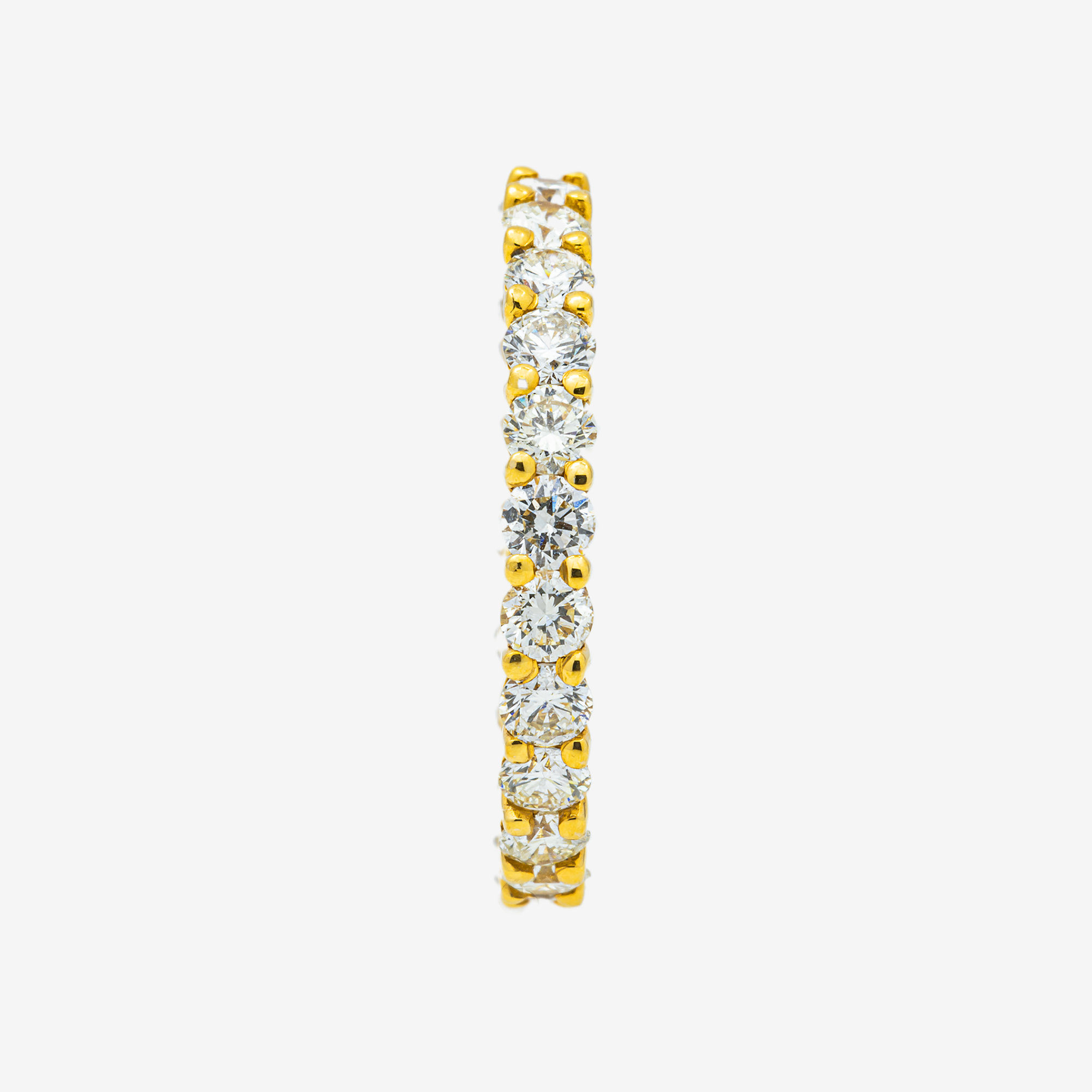 14K ETERNITY RING IN YG 2.1 CT DIAMONDS