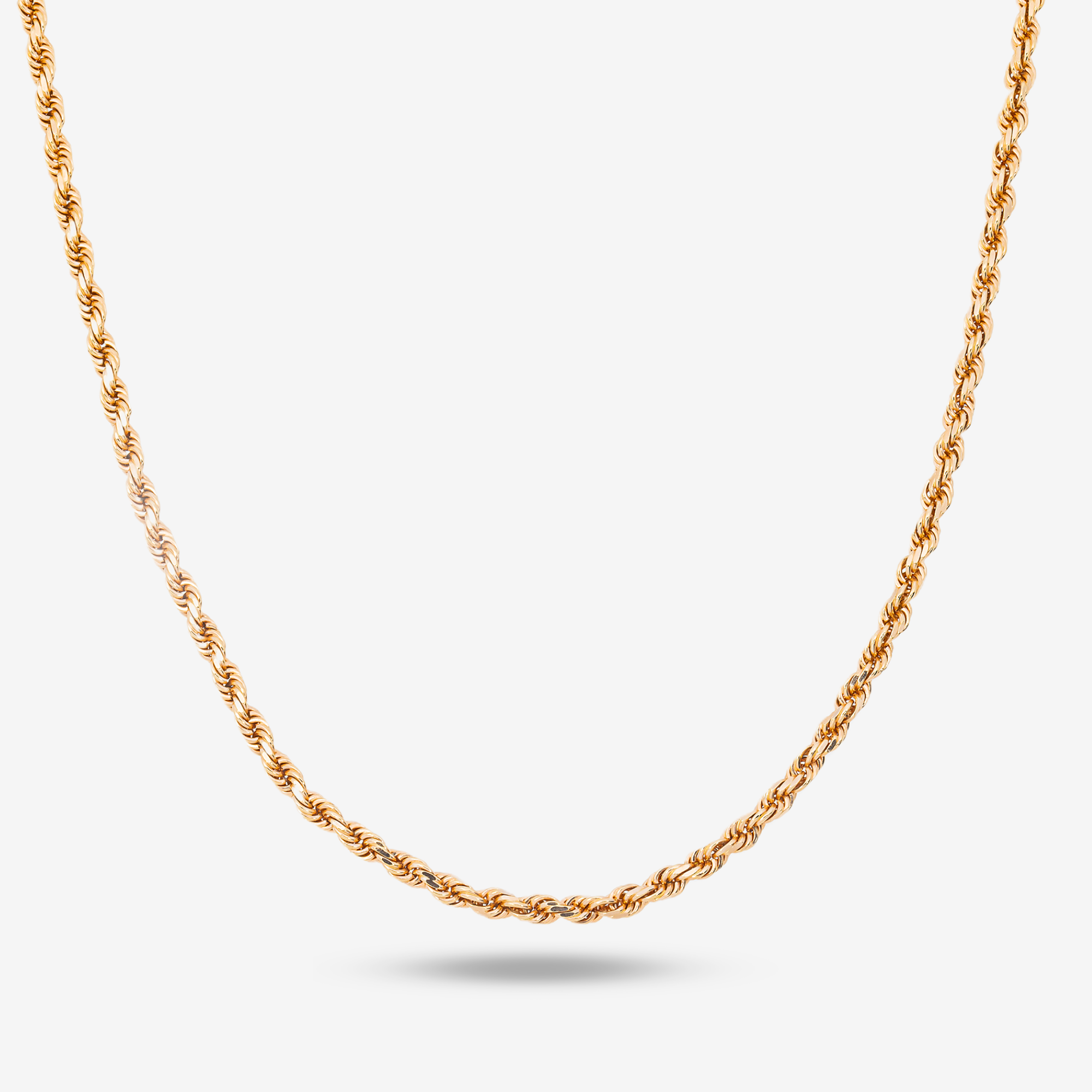 14K ROSE ROPE SOLID GOLD CHAIN