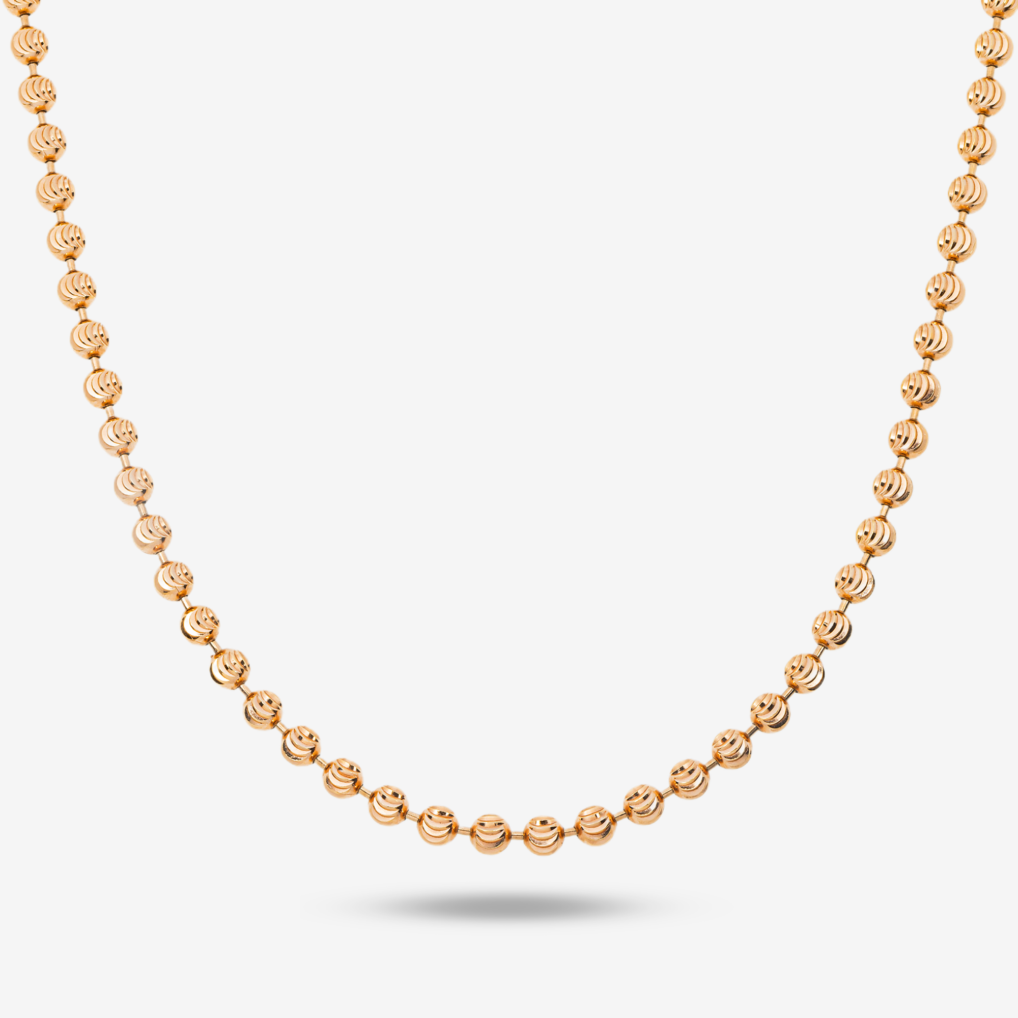 ROSE BEAD SOLID GOLD CHAIN