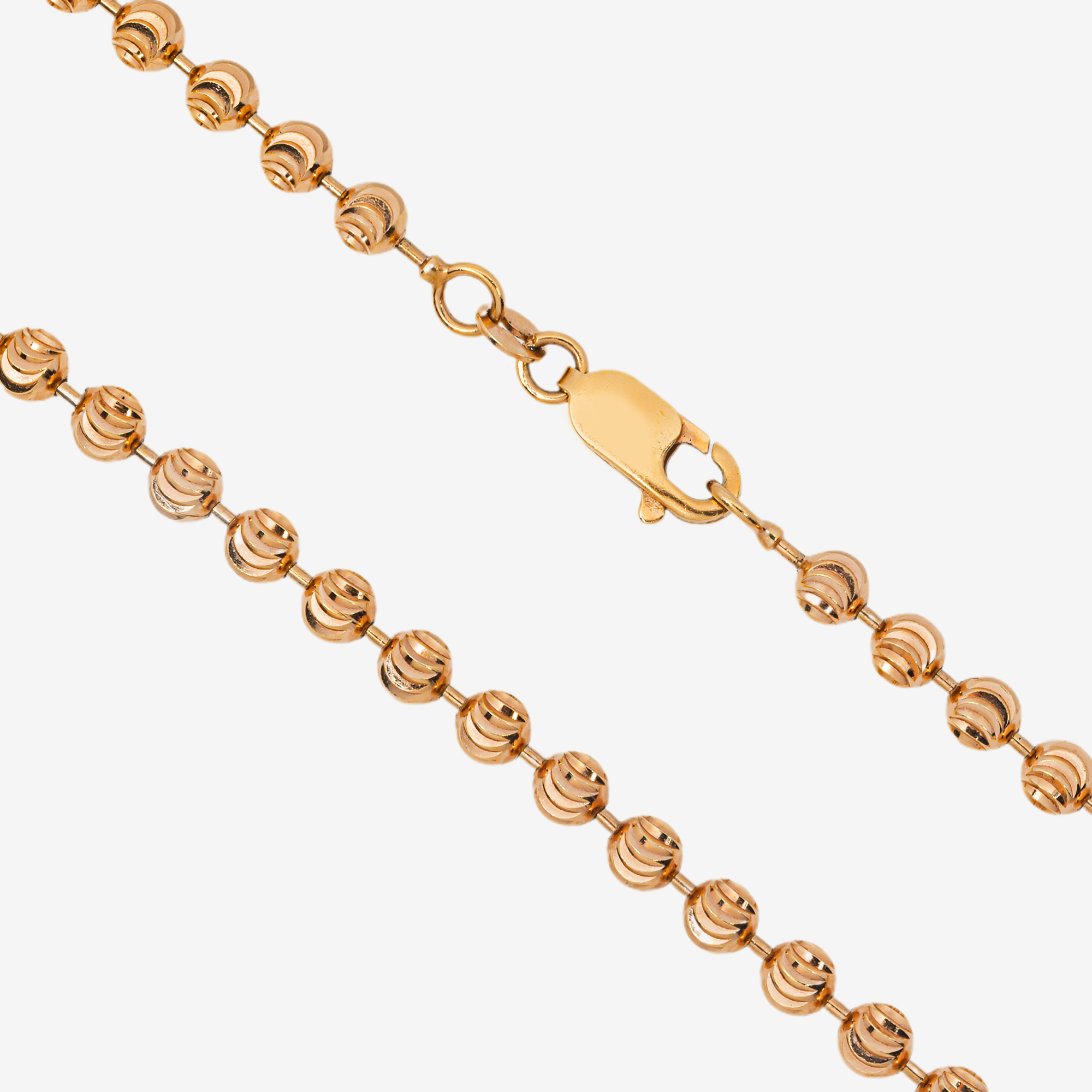 ROSE BEAD SOLID GOLD CHAIN