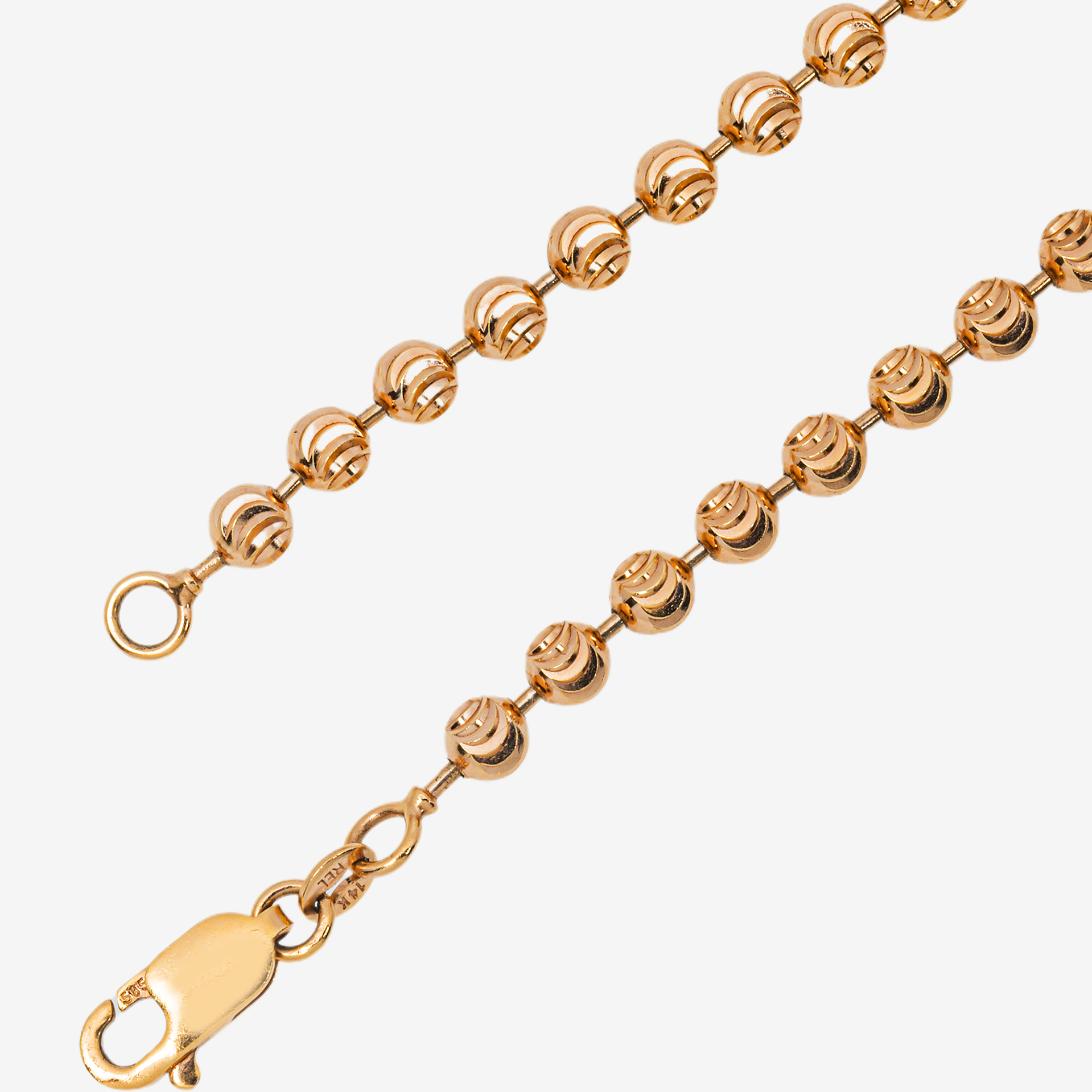 ROSE BEAD SOLID GOLD CHAIN