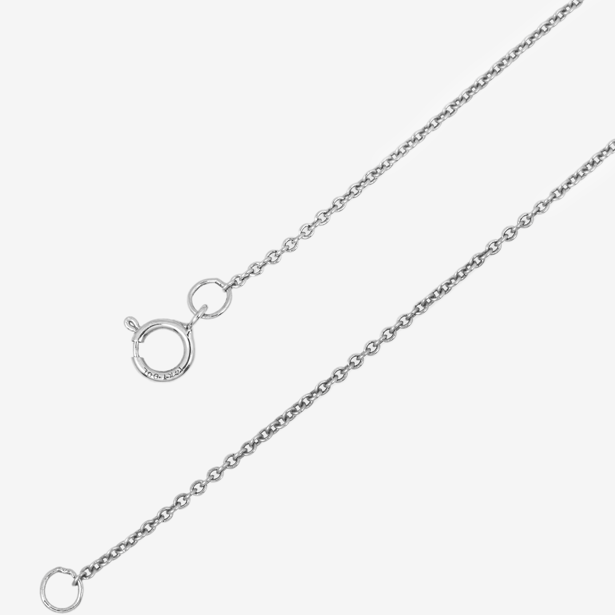 14K ROUND DIAMOND NECKLACE IN WG