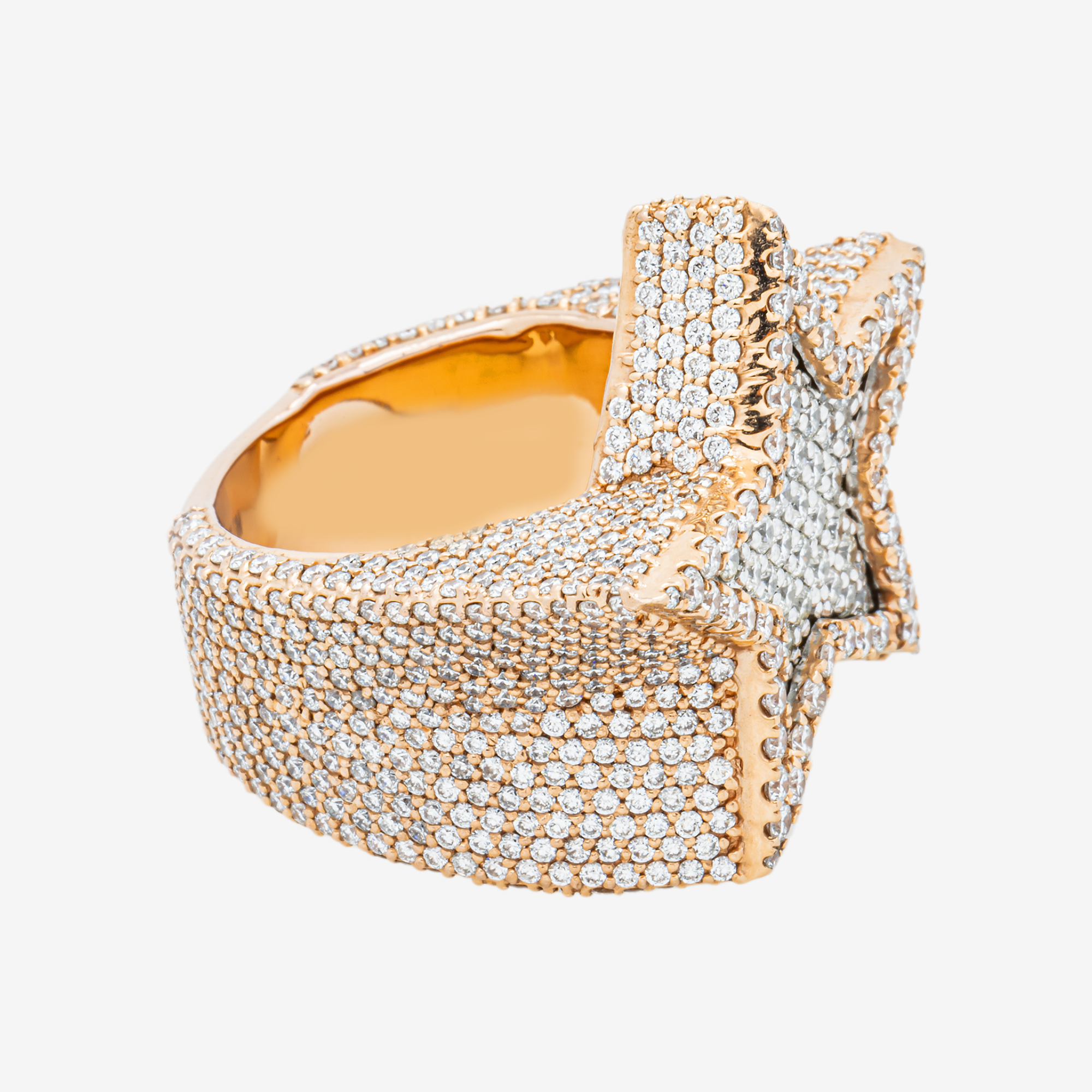 14K STAR DIAMOND RING IN RG 8.66 CT DIAMONDS