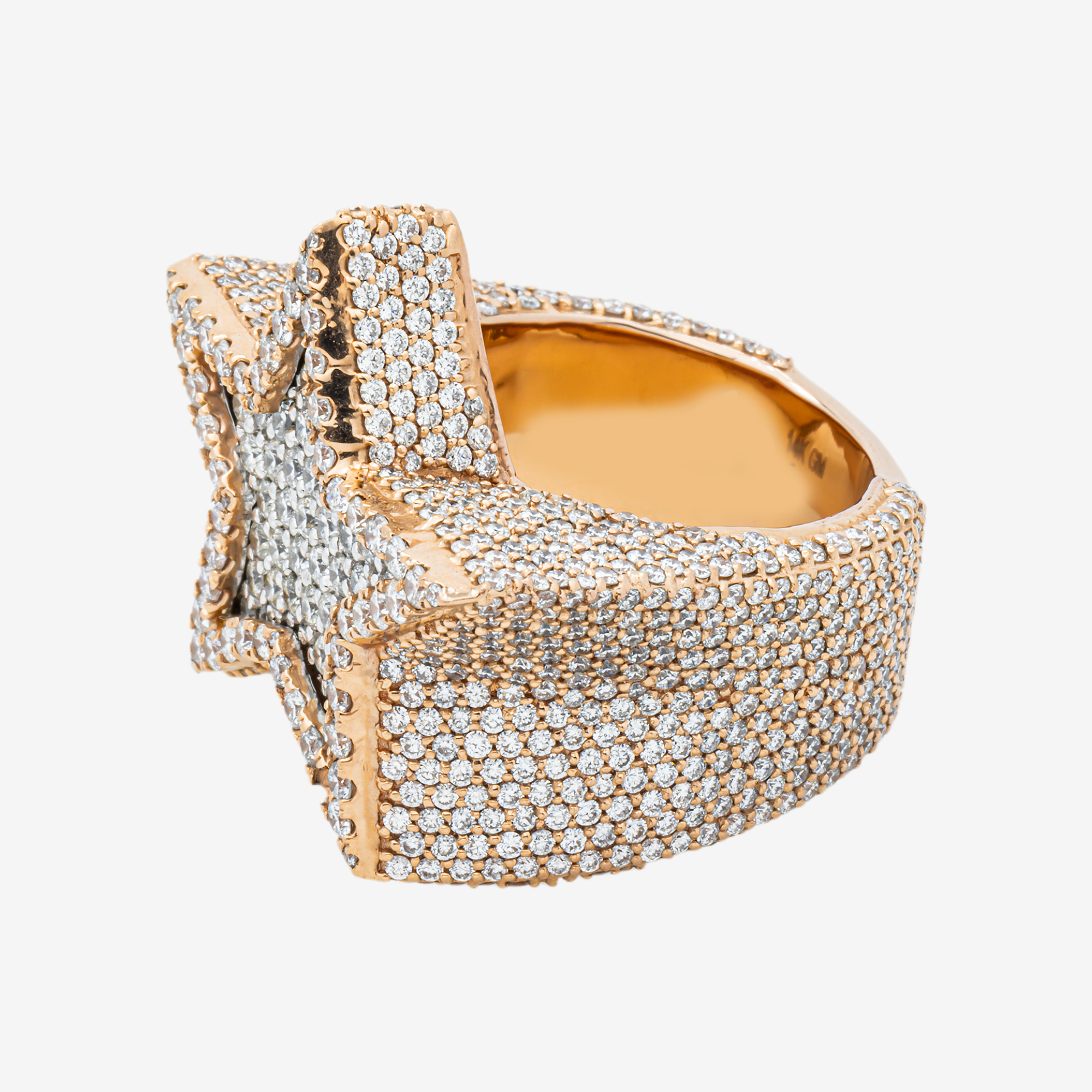 14K STAR DIAMOND RING IN RG 8.66 CT DIAMONDS