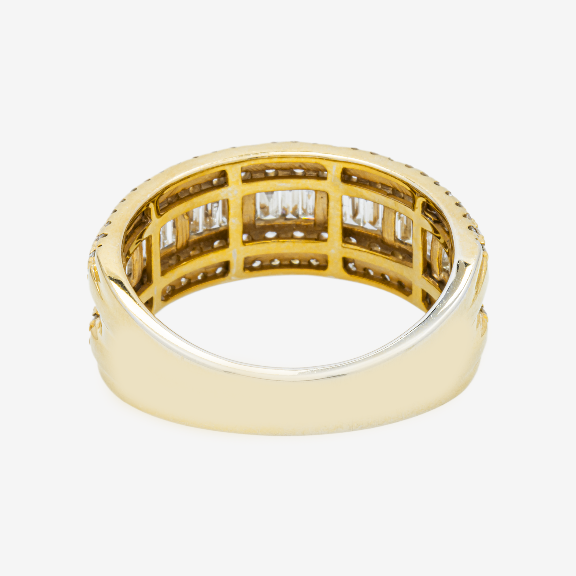 14K YELLOW ROUND DIAMOND RING IN YG 7.6 CT DIAMONDS