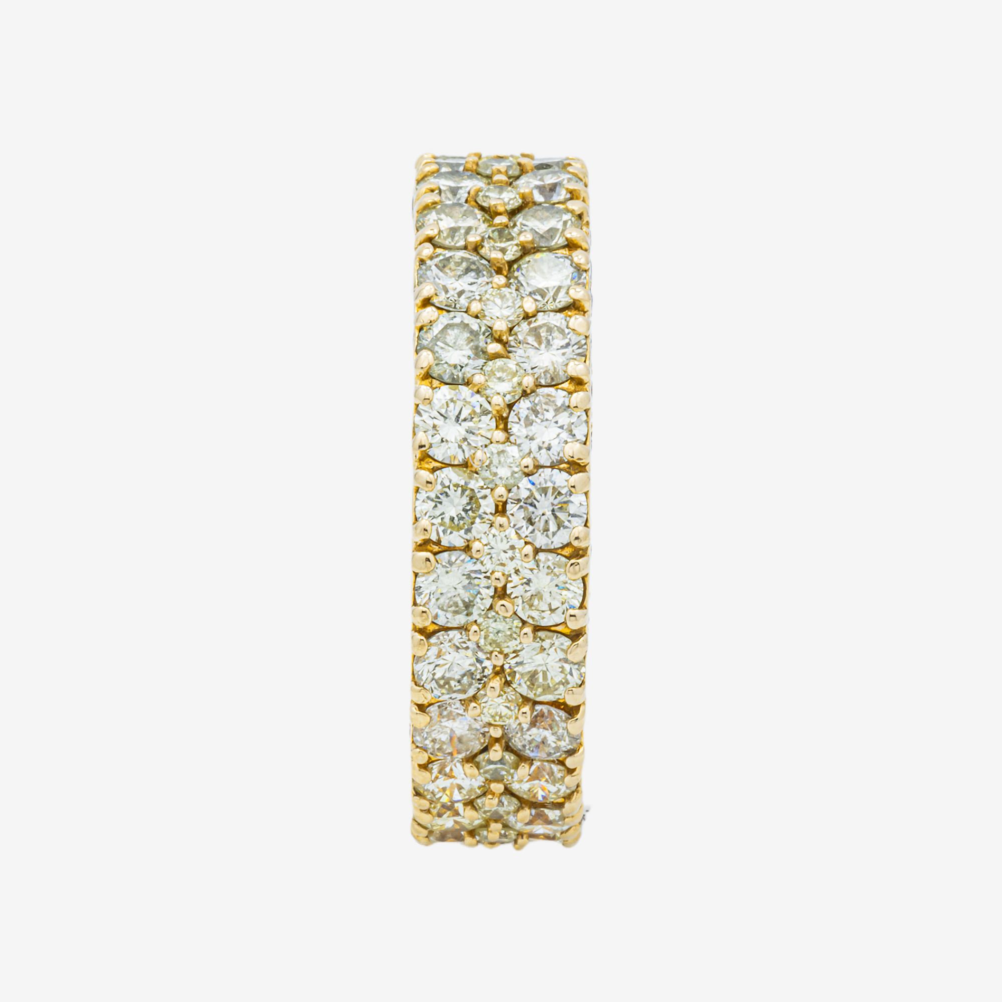 14K HONEYCOMB BAND RING IN YG 8.6 CT DIAMONDS