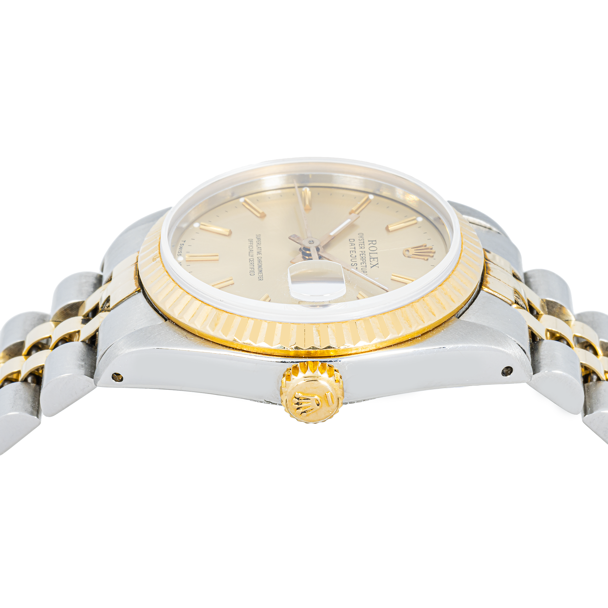 ROLEX DATEJUST 31MM 68273 CHAMPAGNE DIAL FLUTED BEZEL TWO TONE YELLOW GOLD JUBILEE BRACELETROLEX DATEJUST 31MM 68273 CHAMPAGNE DIAL FLUTED BEZEL TWO TONE YELLOW GOLD JUBILEE BRACELET