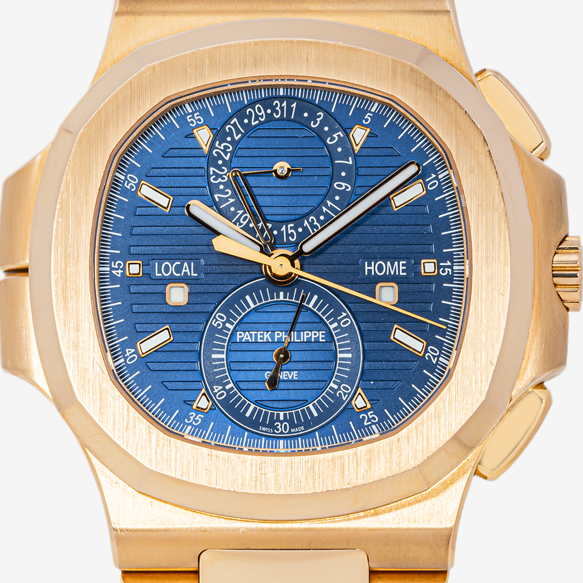 PATEK PHILIPPE NAUTILUS 5990 40MM ROSE GOLD WITH SUNBURST BLUE DIAL