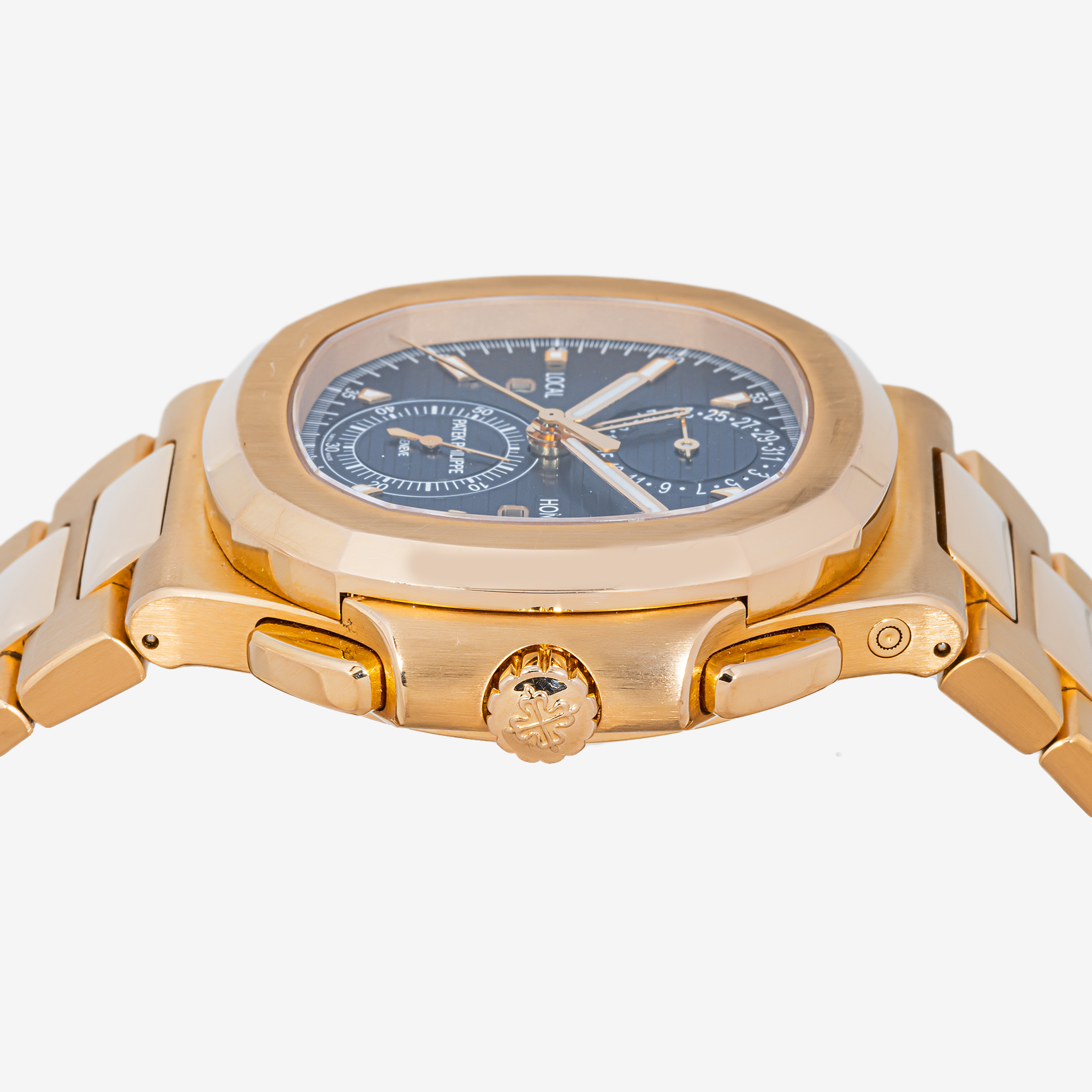 PATEK PHILIPPE NAUTILUS 5990 40MM ROSE GOLD WITH SUNBURST BLUE DIAL
