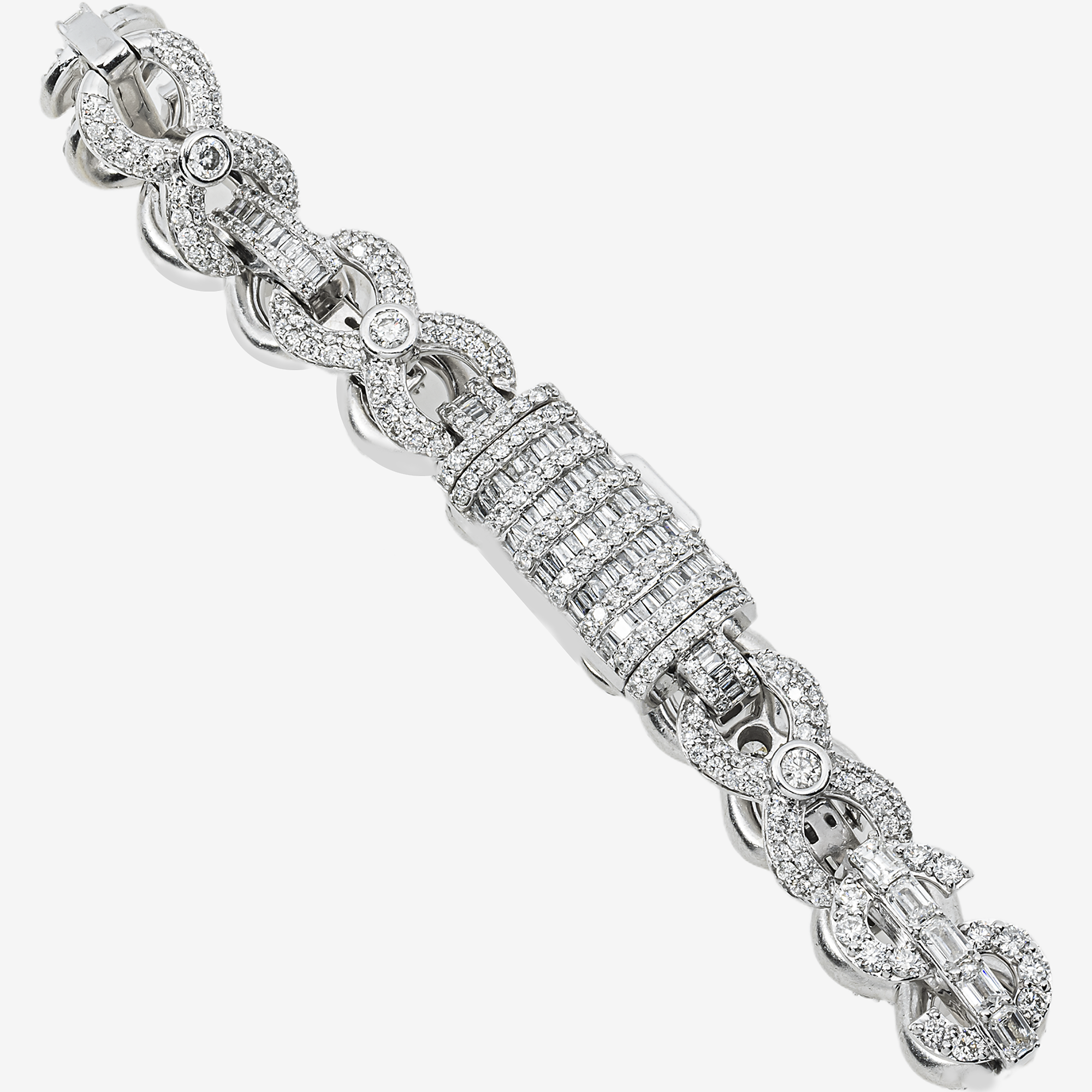 INFINITY X DOLLAR SIGN DIAMOND LINK BRACELET
