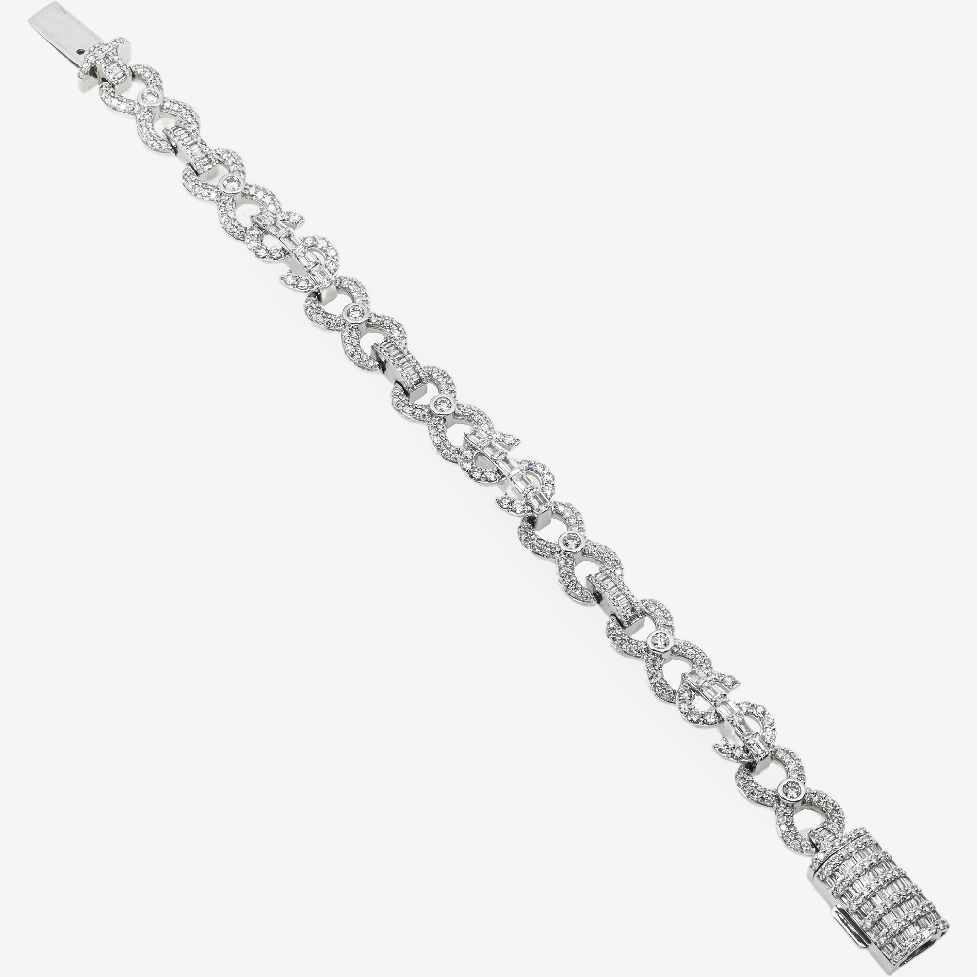 INFINITY X DOLLAR SIGN DIAMOND LINK BRACELET