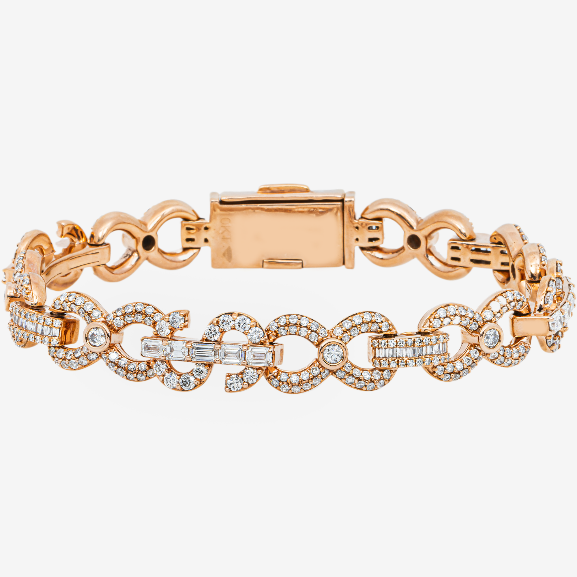 INFINITY X DOLLAR SIGN DIAMOND LINK BRACELET