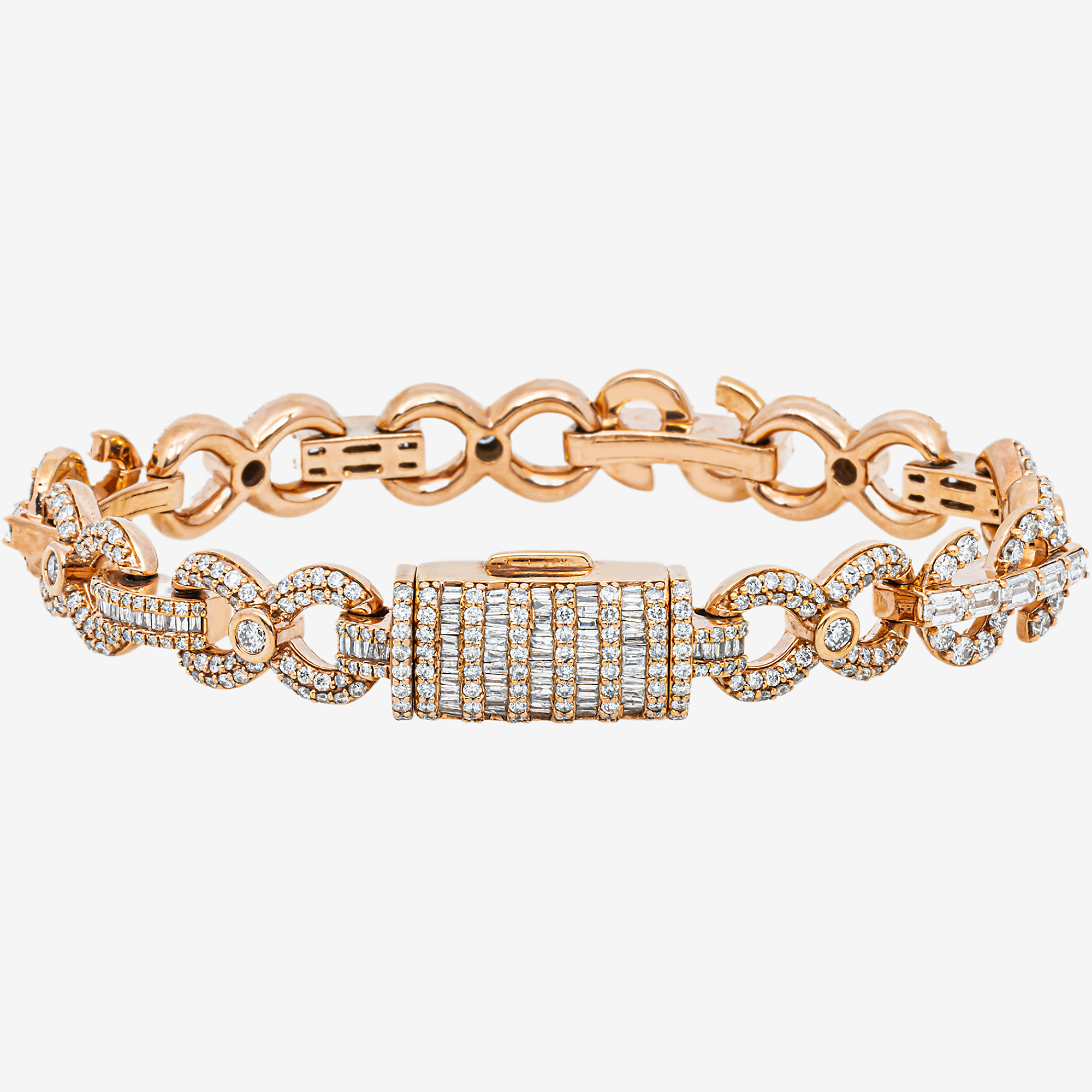 INFINITY X DOLLAR SIGN DIAMOND LINK BRACELET