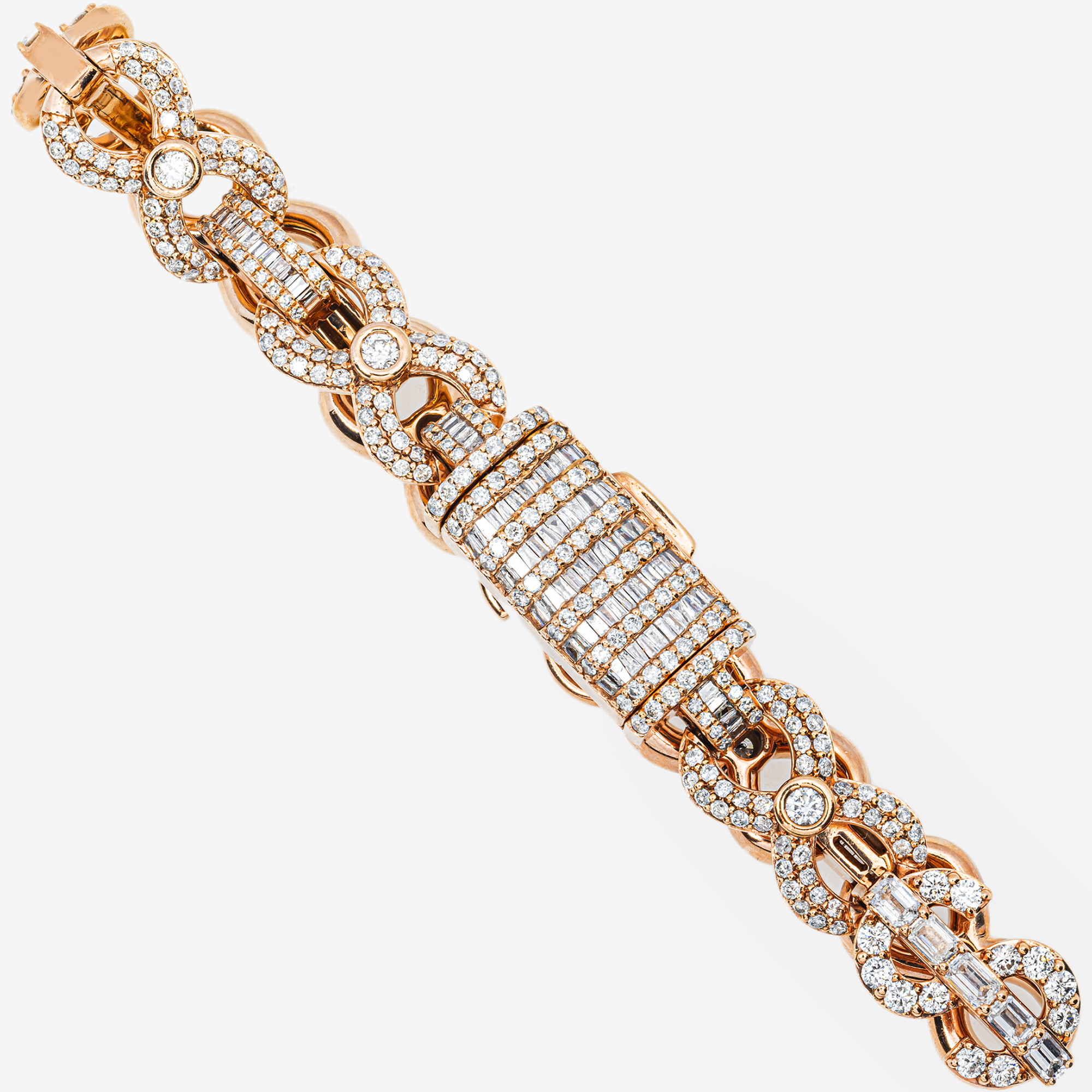 INFINITY X DOLLAR SIGN DIAMOND LINK BRACELET