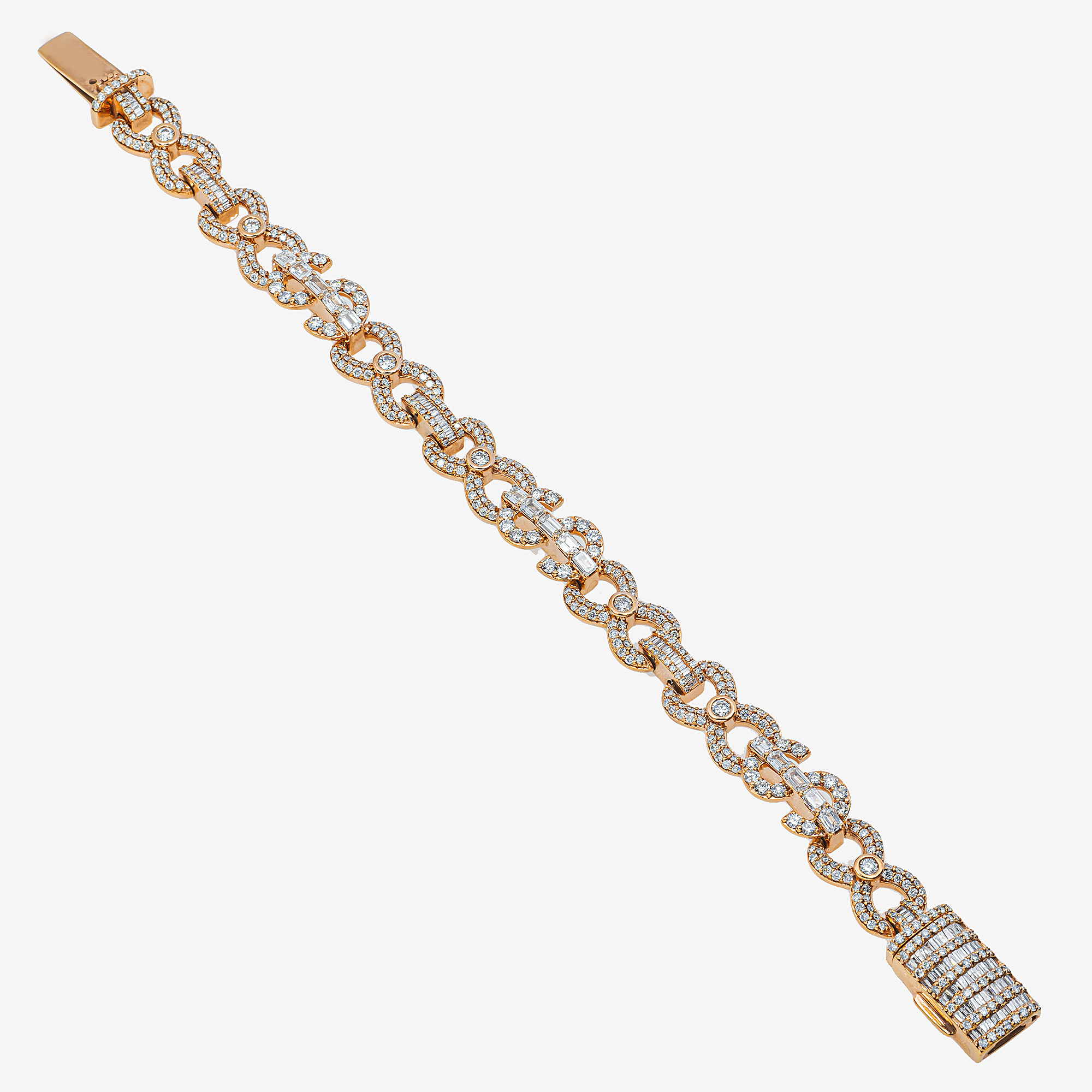INFINITY X DOLLAR SIGN DIAMOND LINK BRACELET