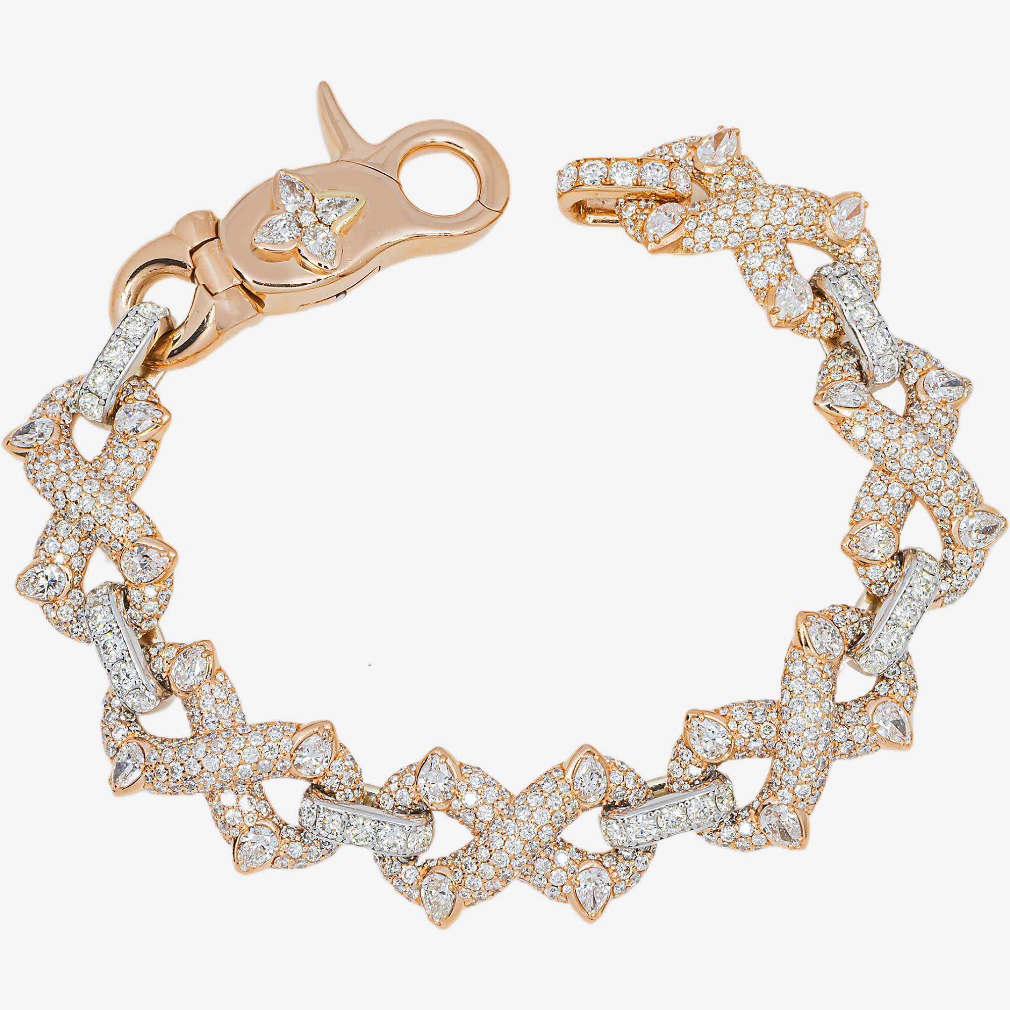 SHARP INFINITY DIAMOND LINK BRACELET