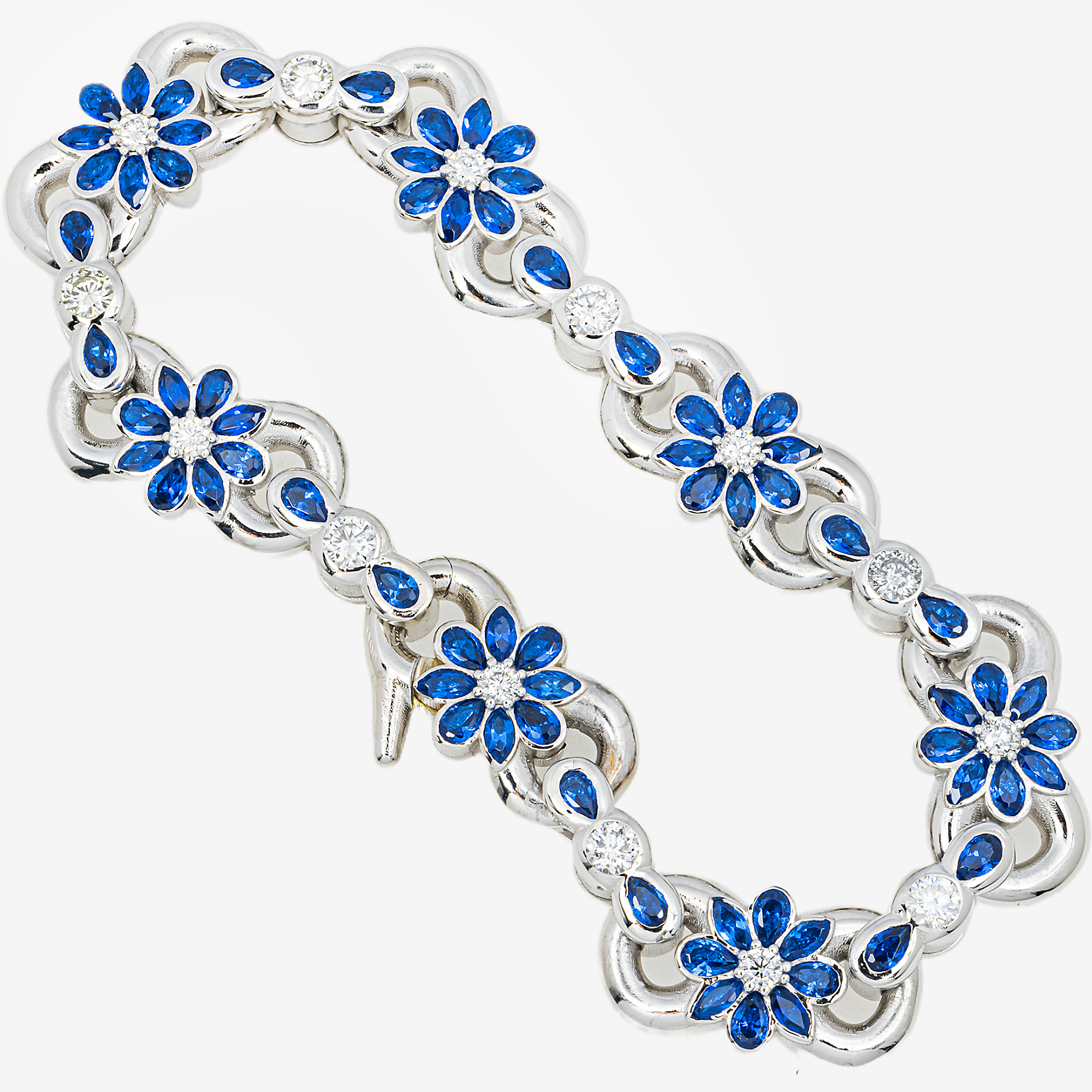 BLUE SAPPHIRE INFINITY LOTUS BRACELET