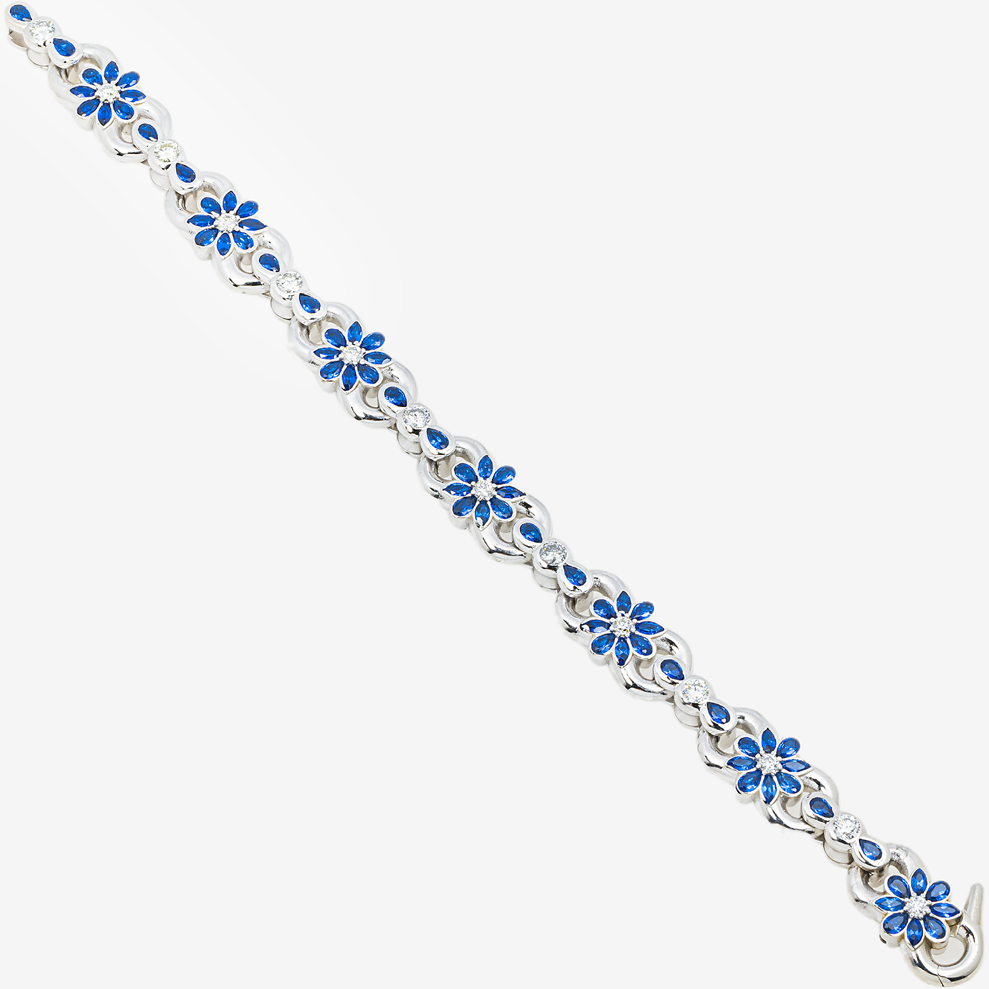 BLUE SAPPHIRE INFINITY LOTUS BRACELET