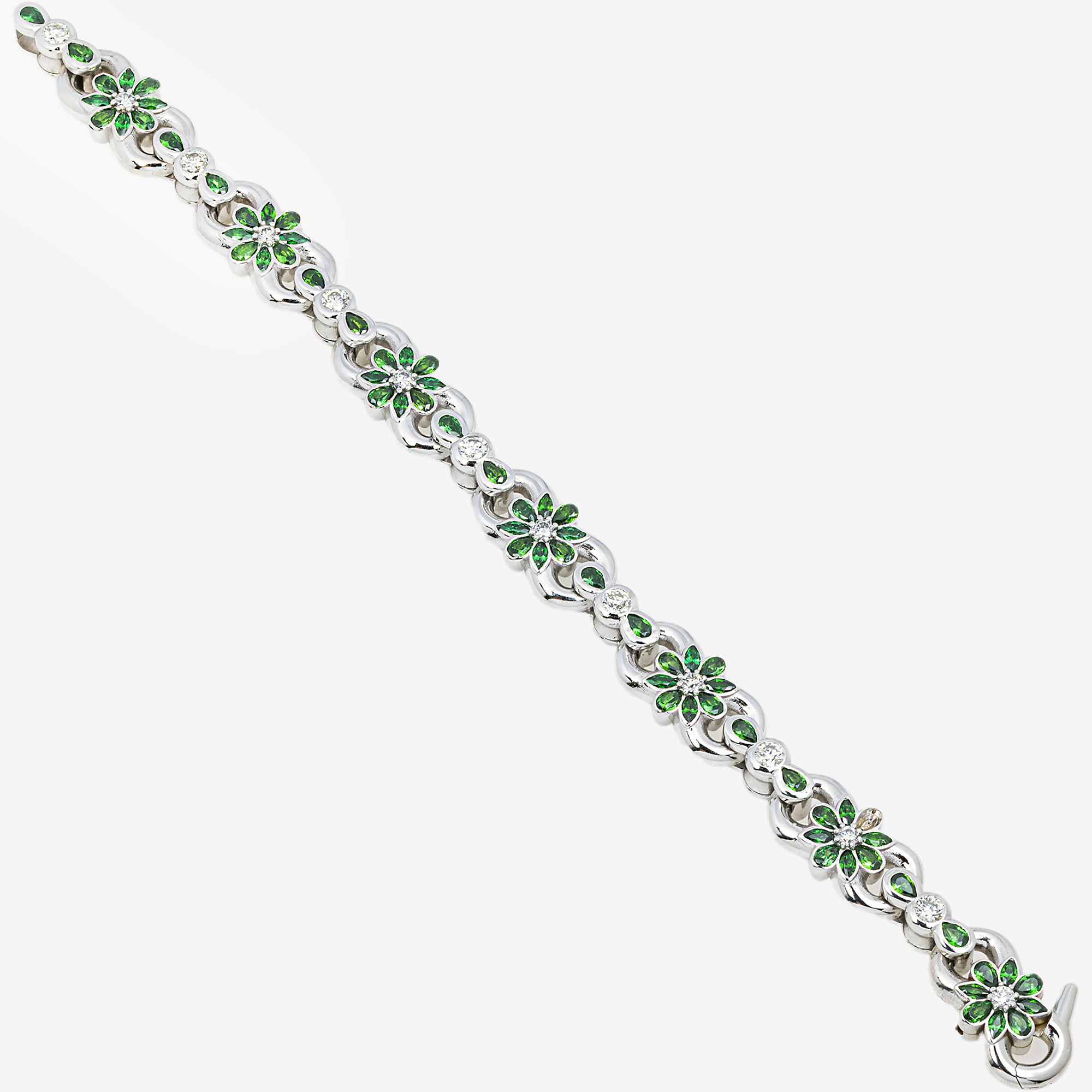 GREEN SAPPHIRE INFINITY LOTUS BRACELET