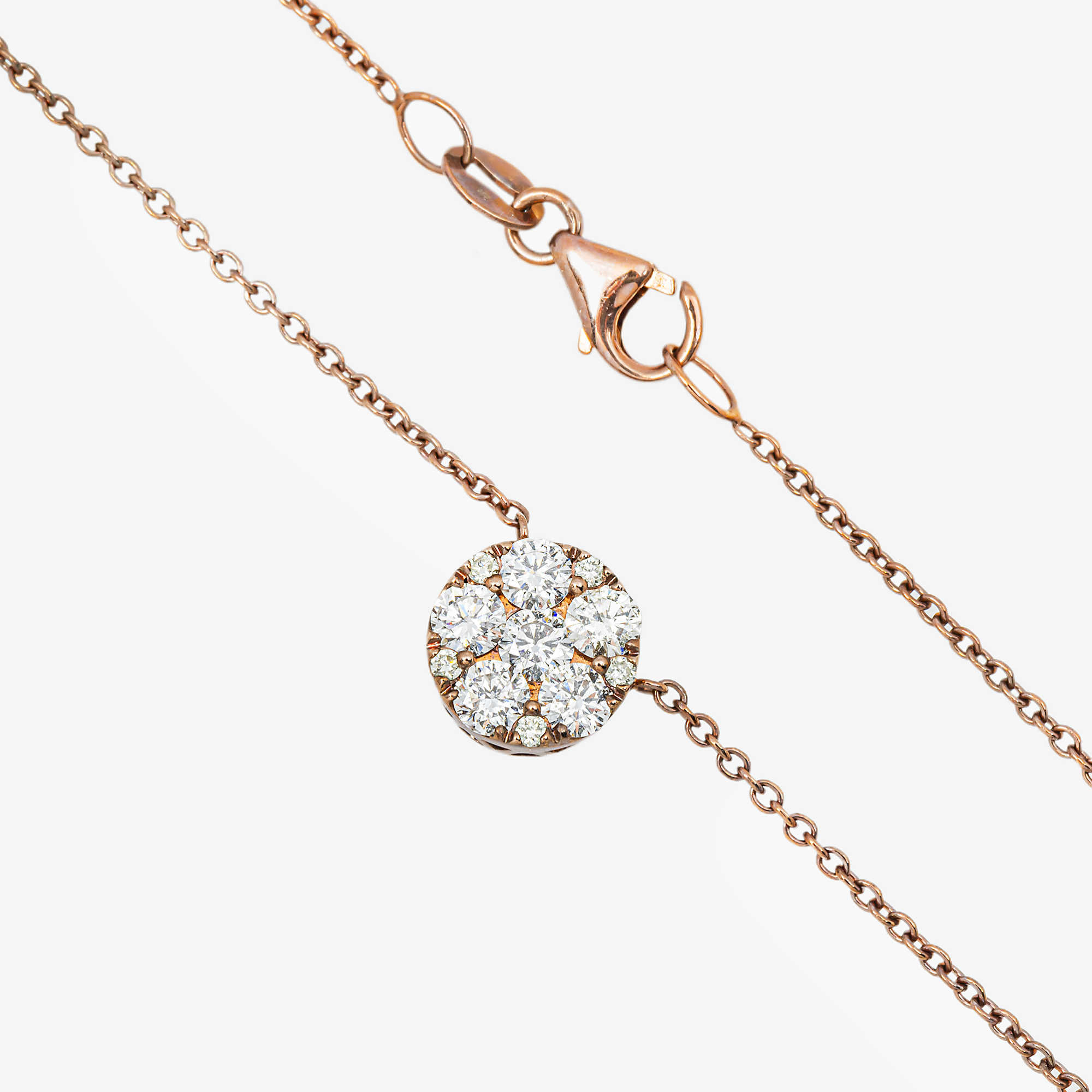 CIRCLE DIAMOND NECKLACE IN RG