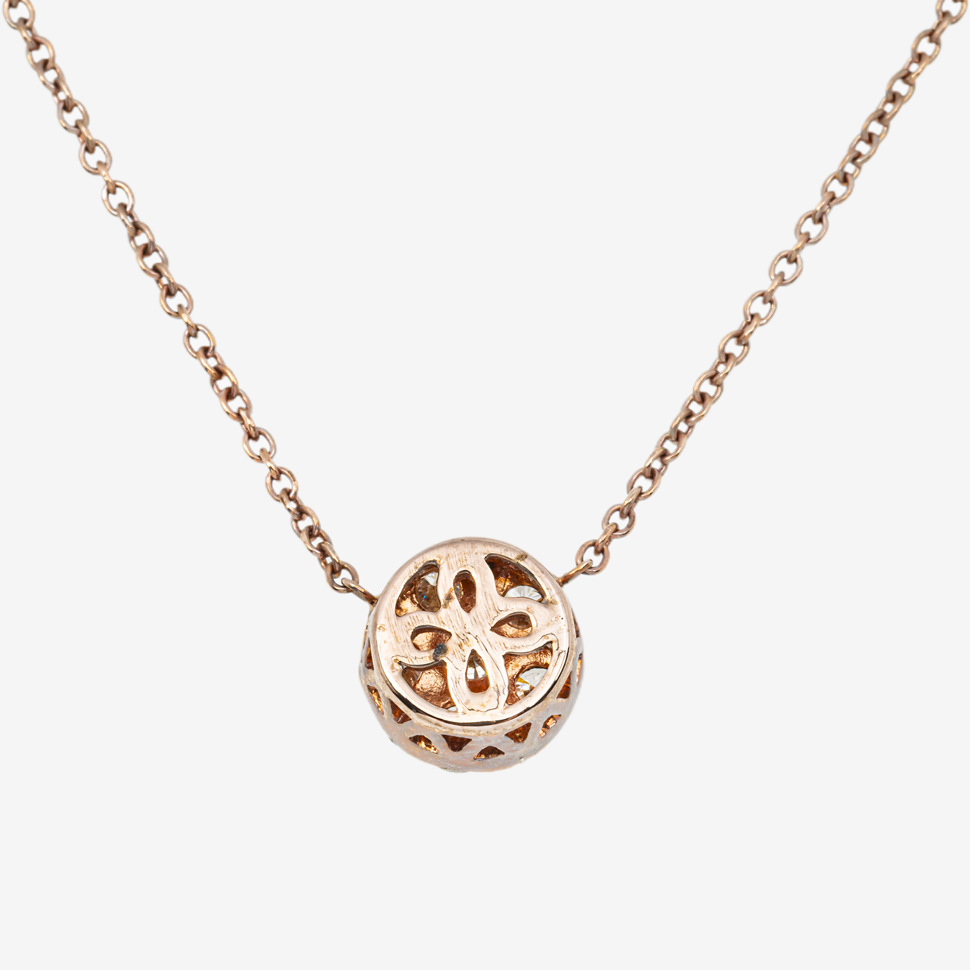 CIRCLE DIAMOND NECKLACE IN RG