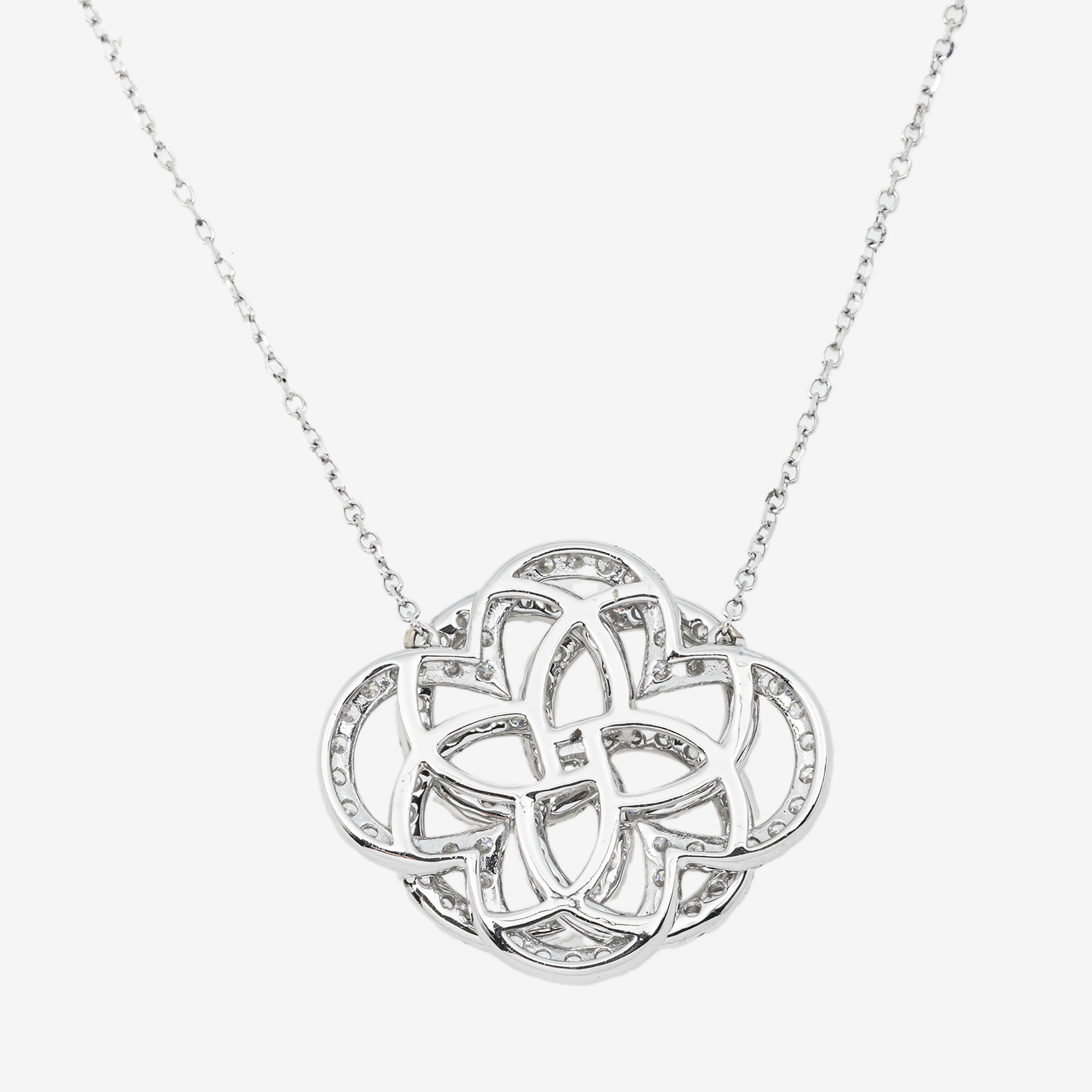 LOTUS DIAMOND NECKLACE IN WG