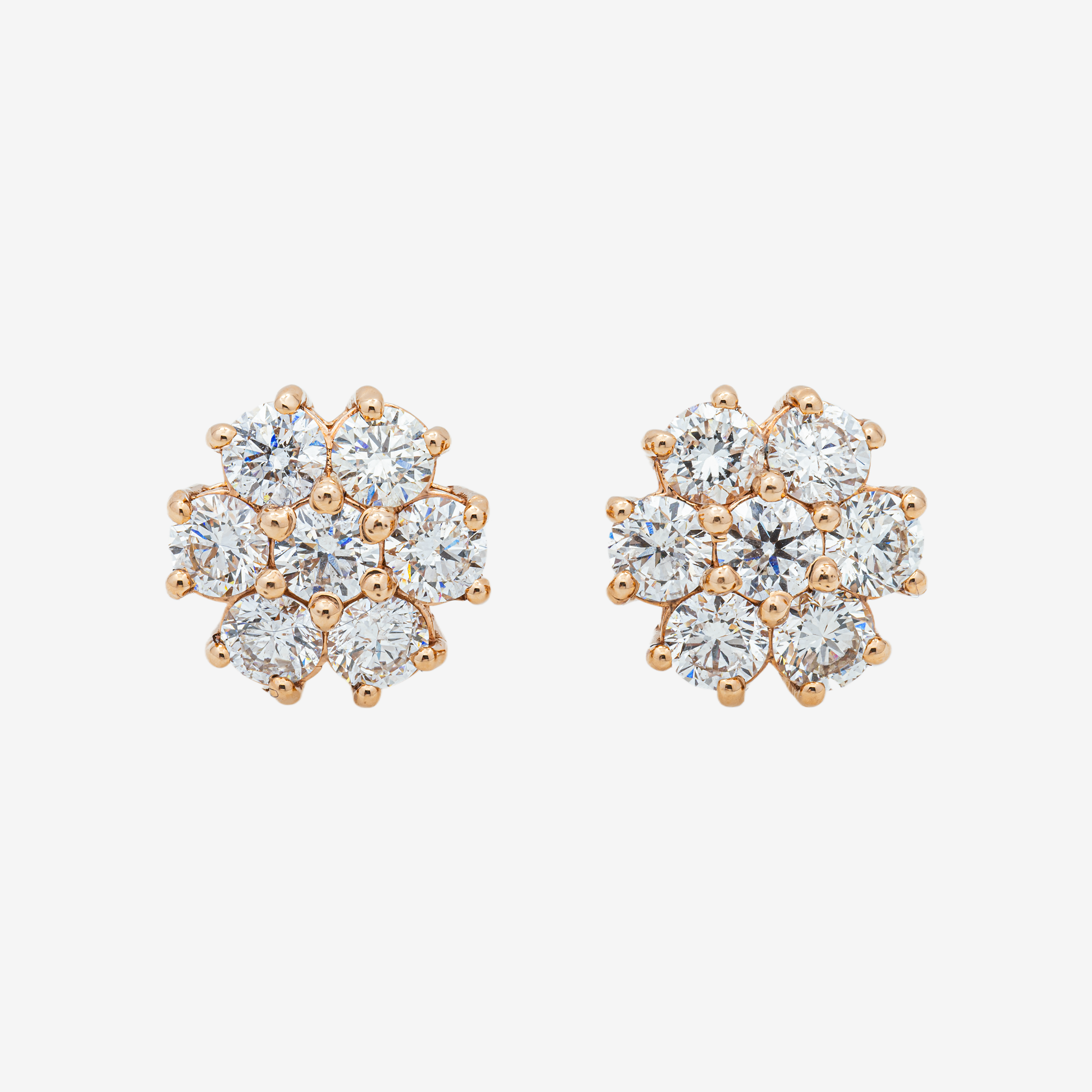3.6CT DIAMOND CLUSTER EARRINGS
