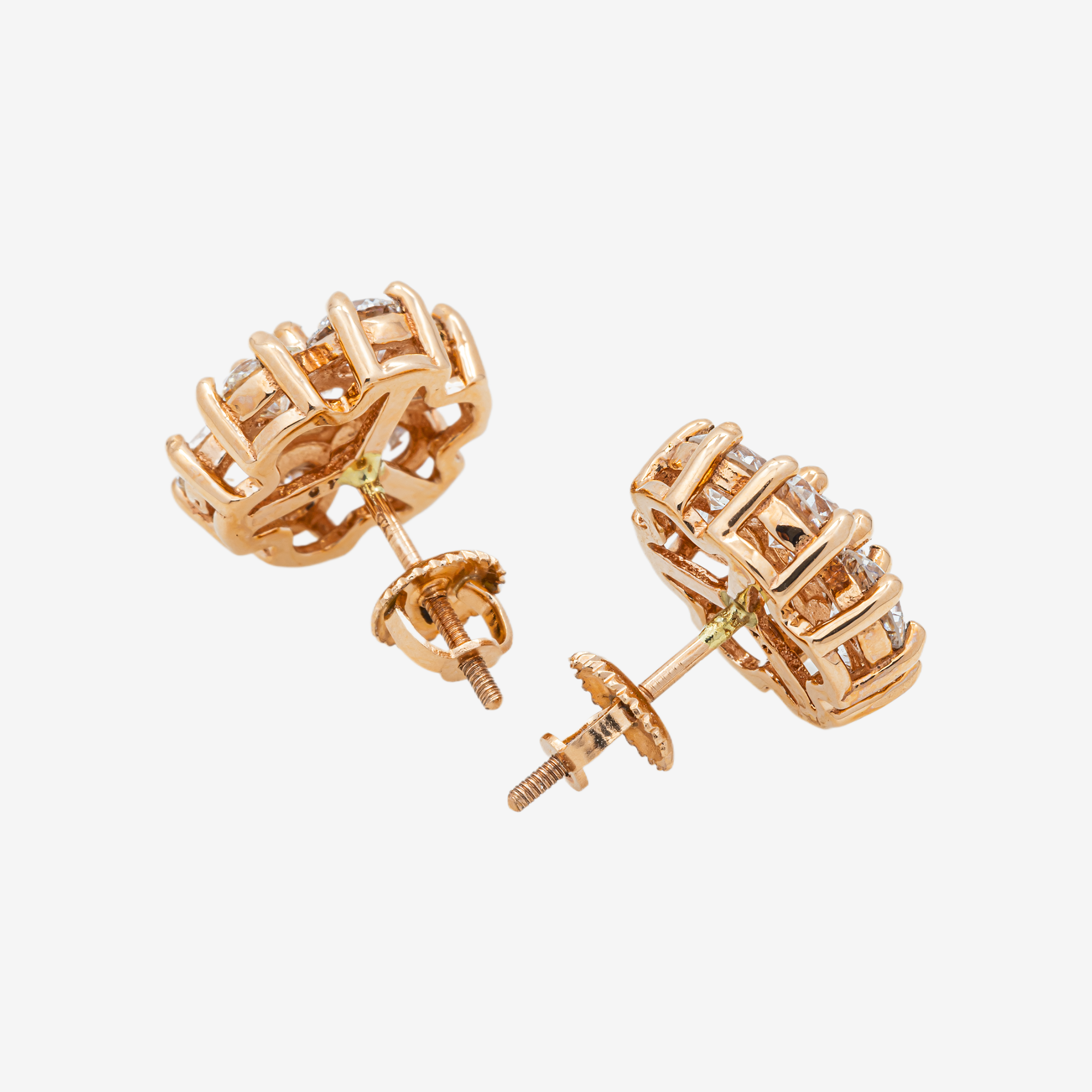3.6CT DIAMOND CLUSTER EARRINGS