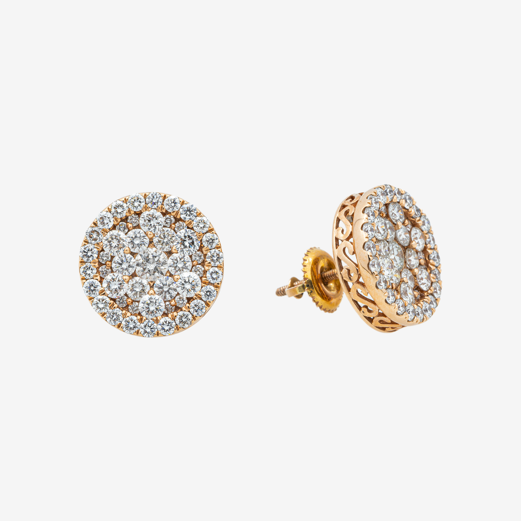 ROUND 2CT DIAMOND EARRINGS