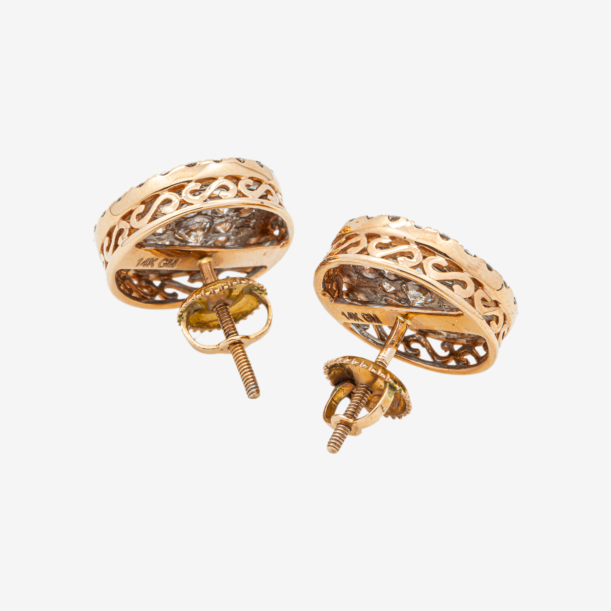 ROUND 2CT DIAMOND EARRINGS