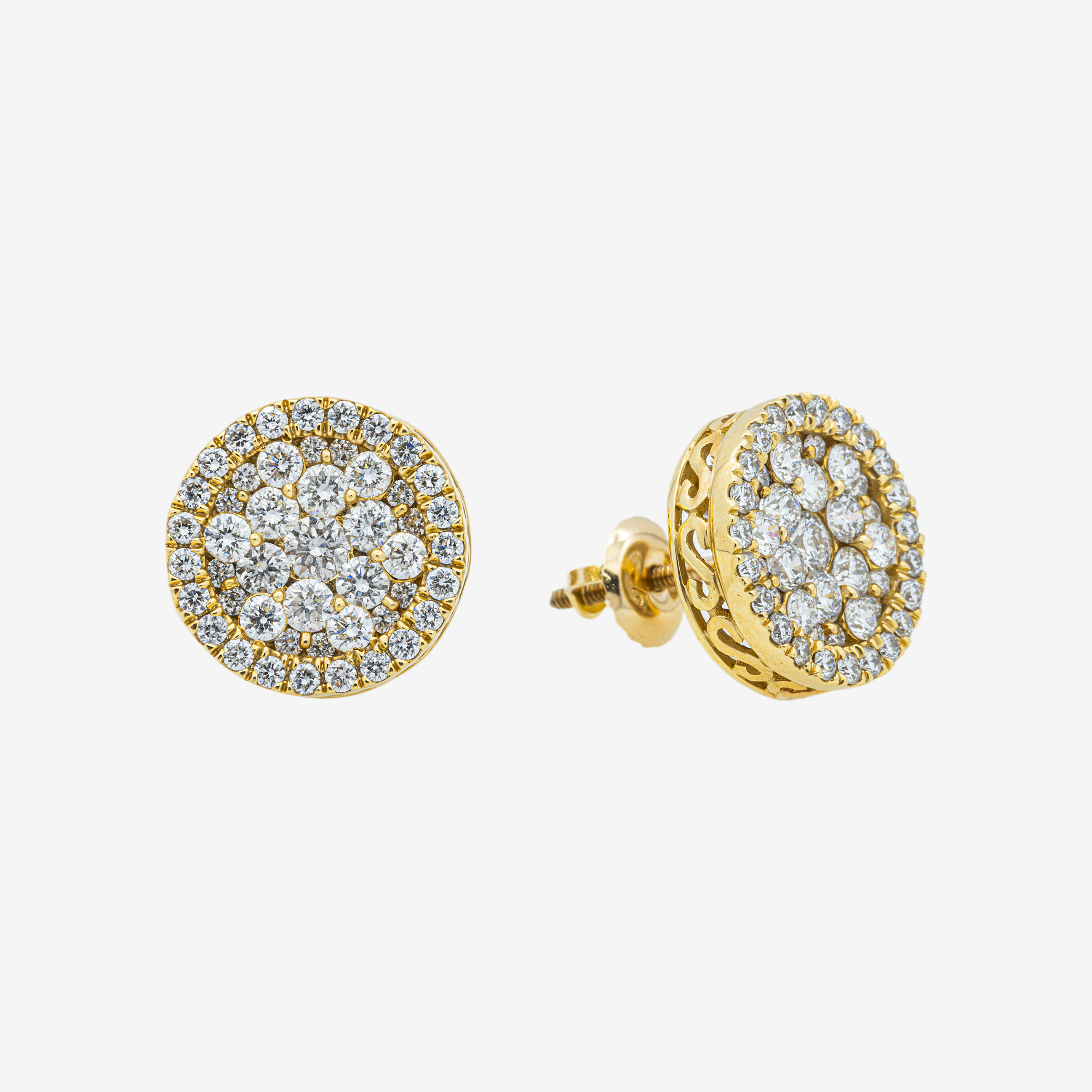 ROUND 2CT DIAMOND EARRINGS