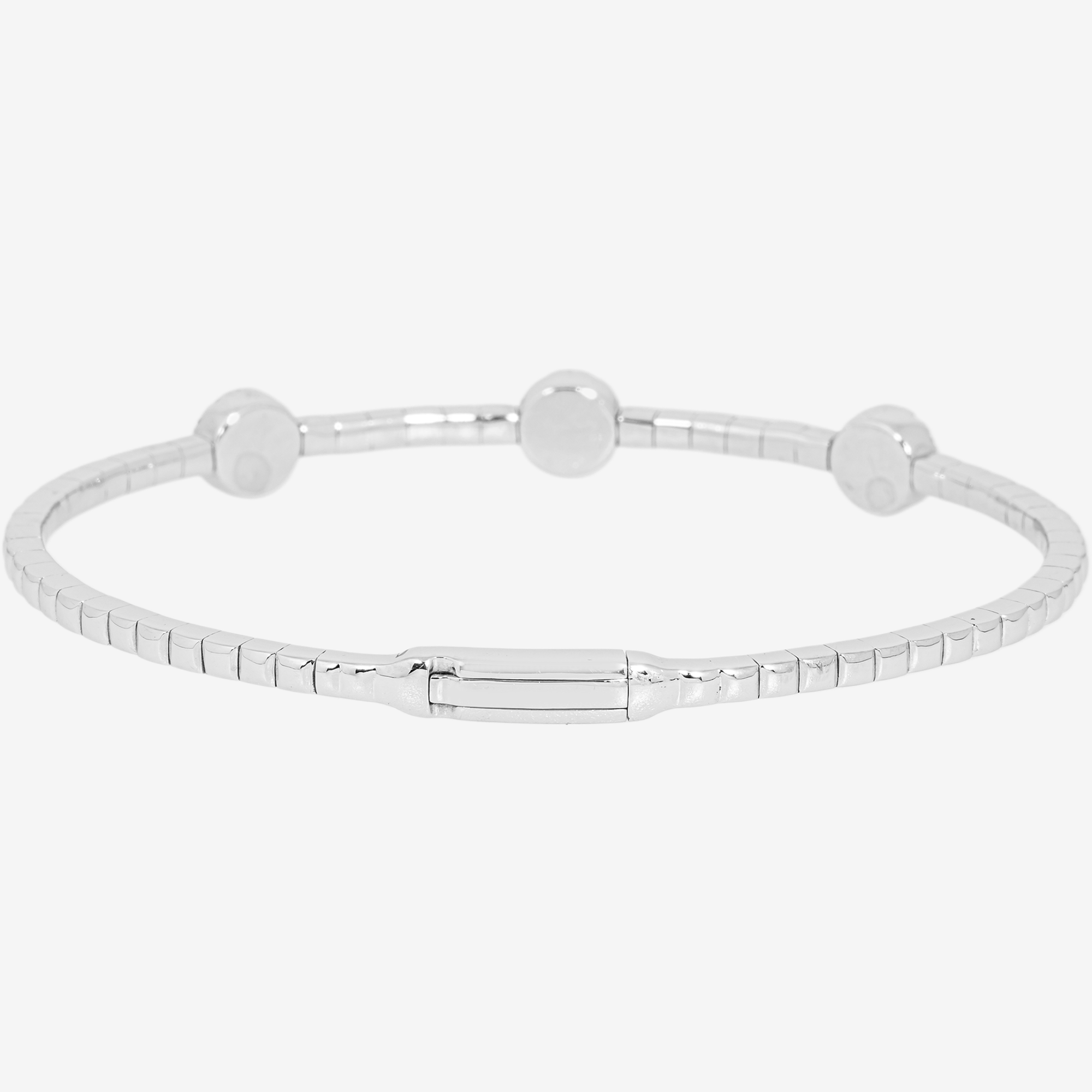 WHITE 3 CIRCLE DIAMOND BANGLE