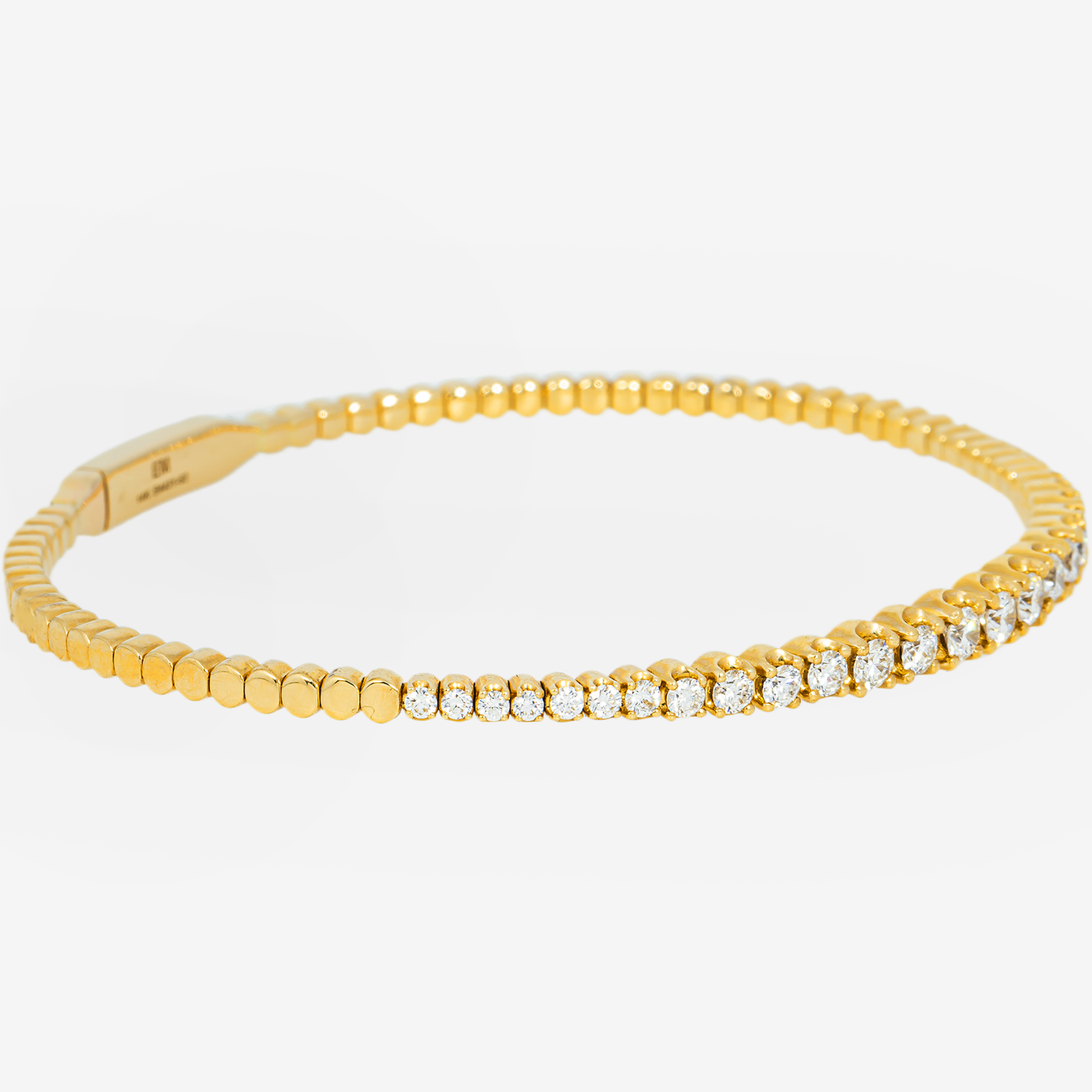 YELLOW BEAD GRANULATED DIAMOND BANGLE
